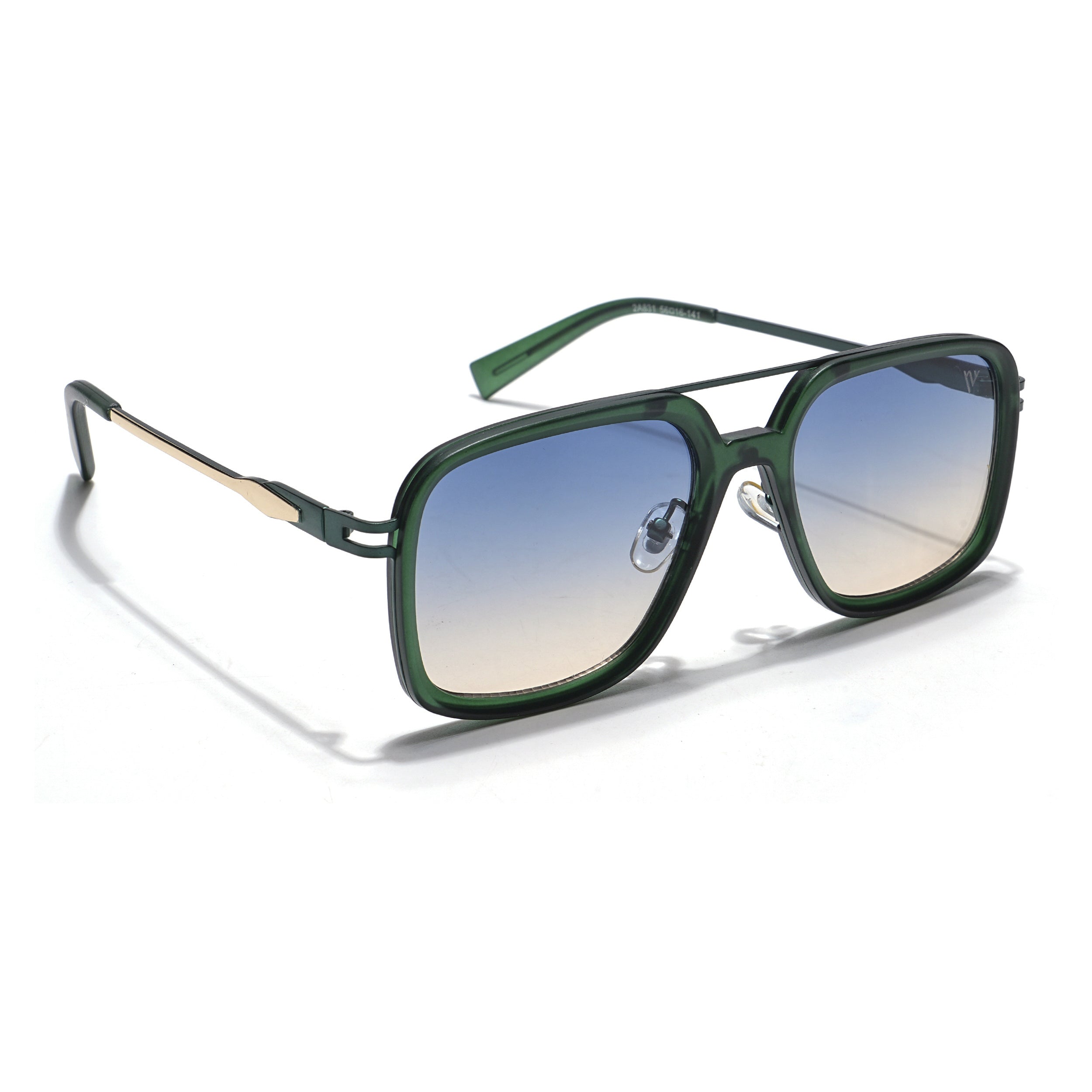 Dusk | Green Wayfarer Sunglasses | Green & Clear Lens - MG5863