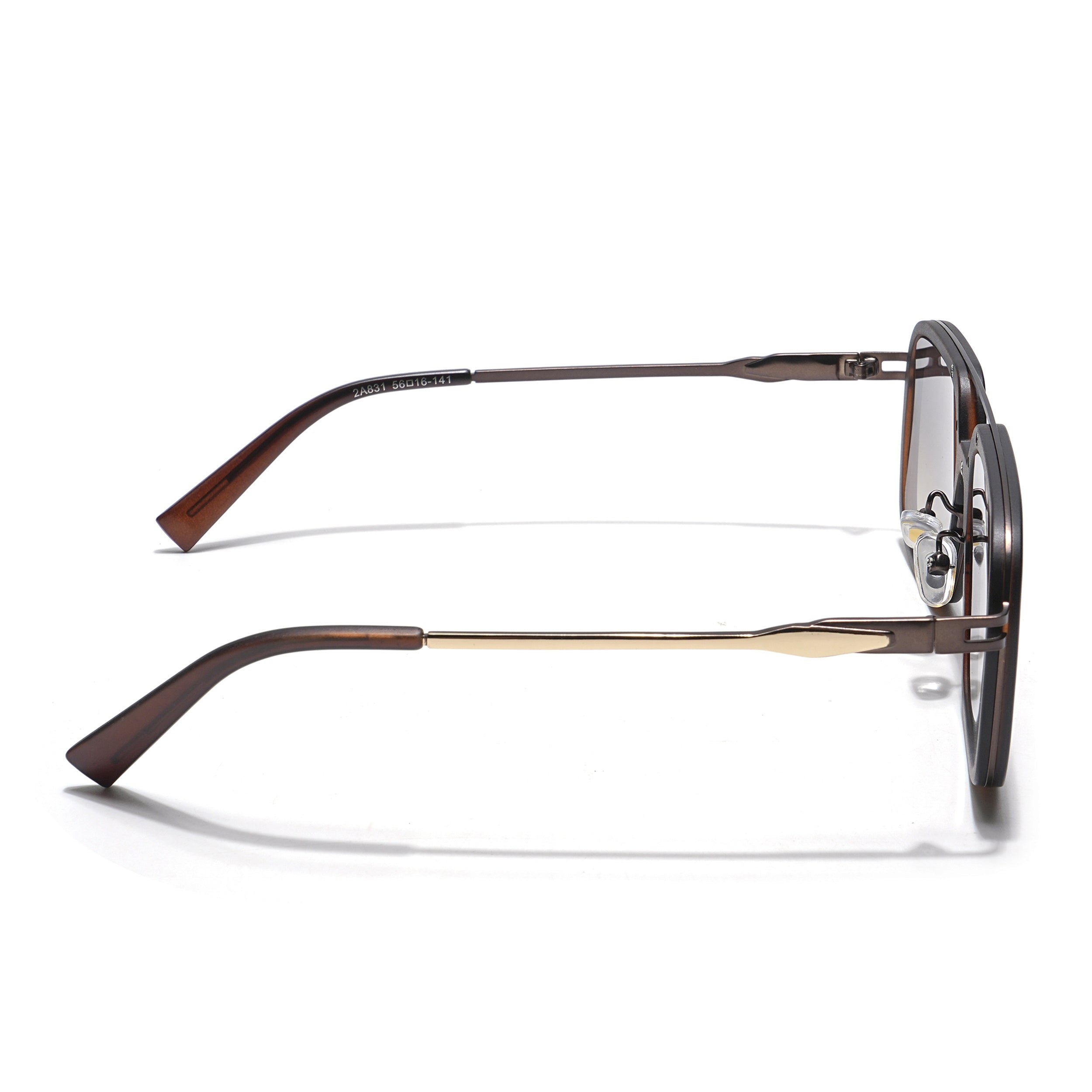 Dusk | Brown Wayfarer Sunglasses | Brown & Clear Lens - MG5864