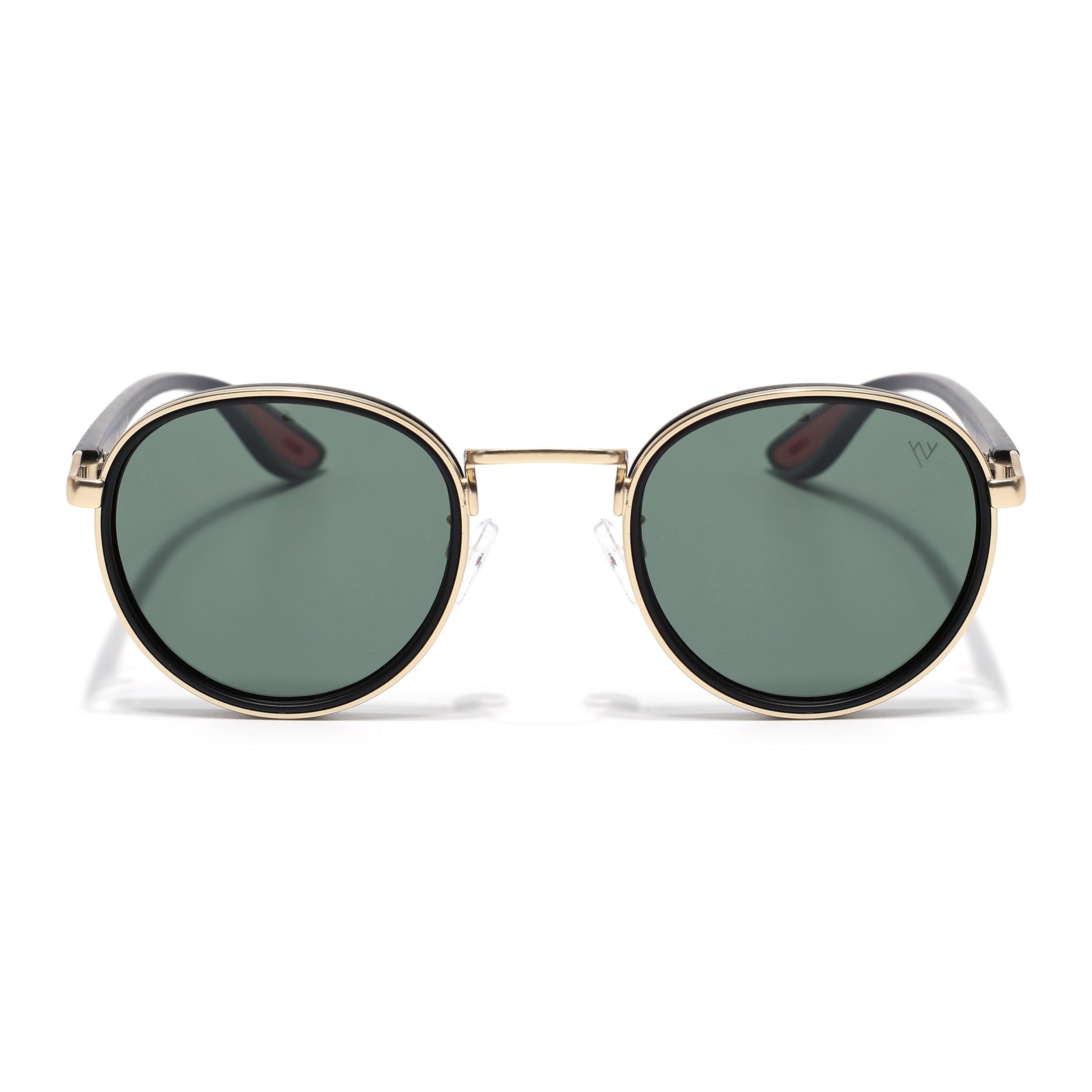 Pilot | Golden Round Polarized Sunglasses | Olive Lens - PMG6675