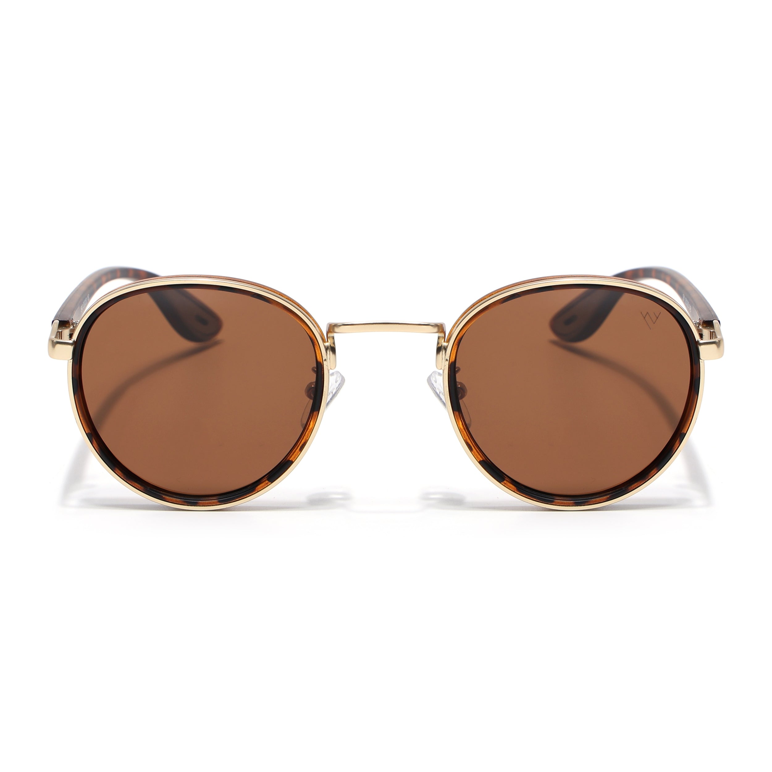 Pilot | Demi Brown Round Polarized Sunglasses | Brown Lens - PMG6676