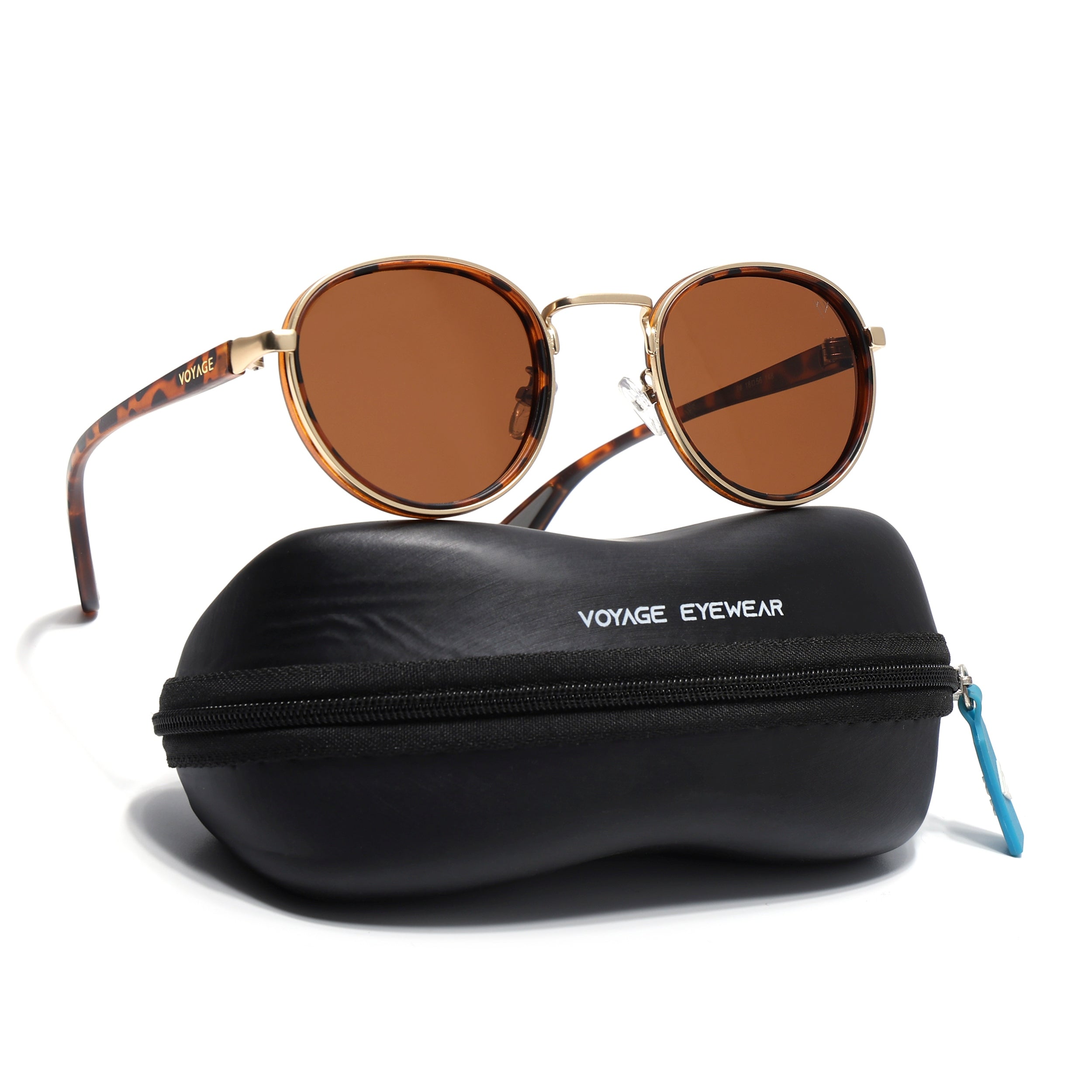 Pilot | Demi Brown Round Polarized Sunglasses | Brown Lens - PMG6676