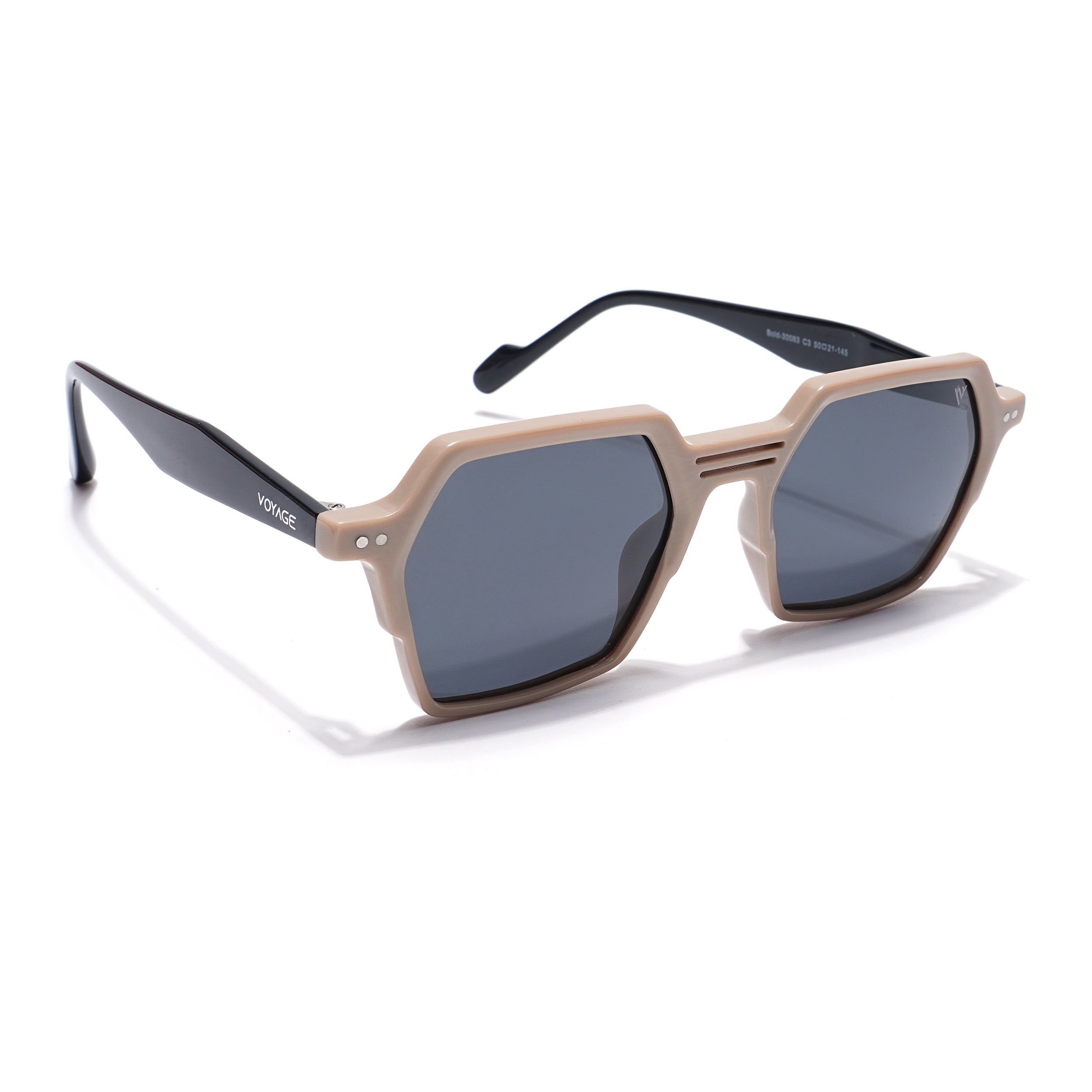 Voyage Select Square Sunglasses (Black Lens | Cream Frame - SLPMG5969)