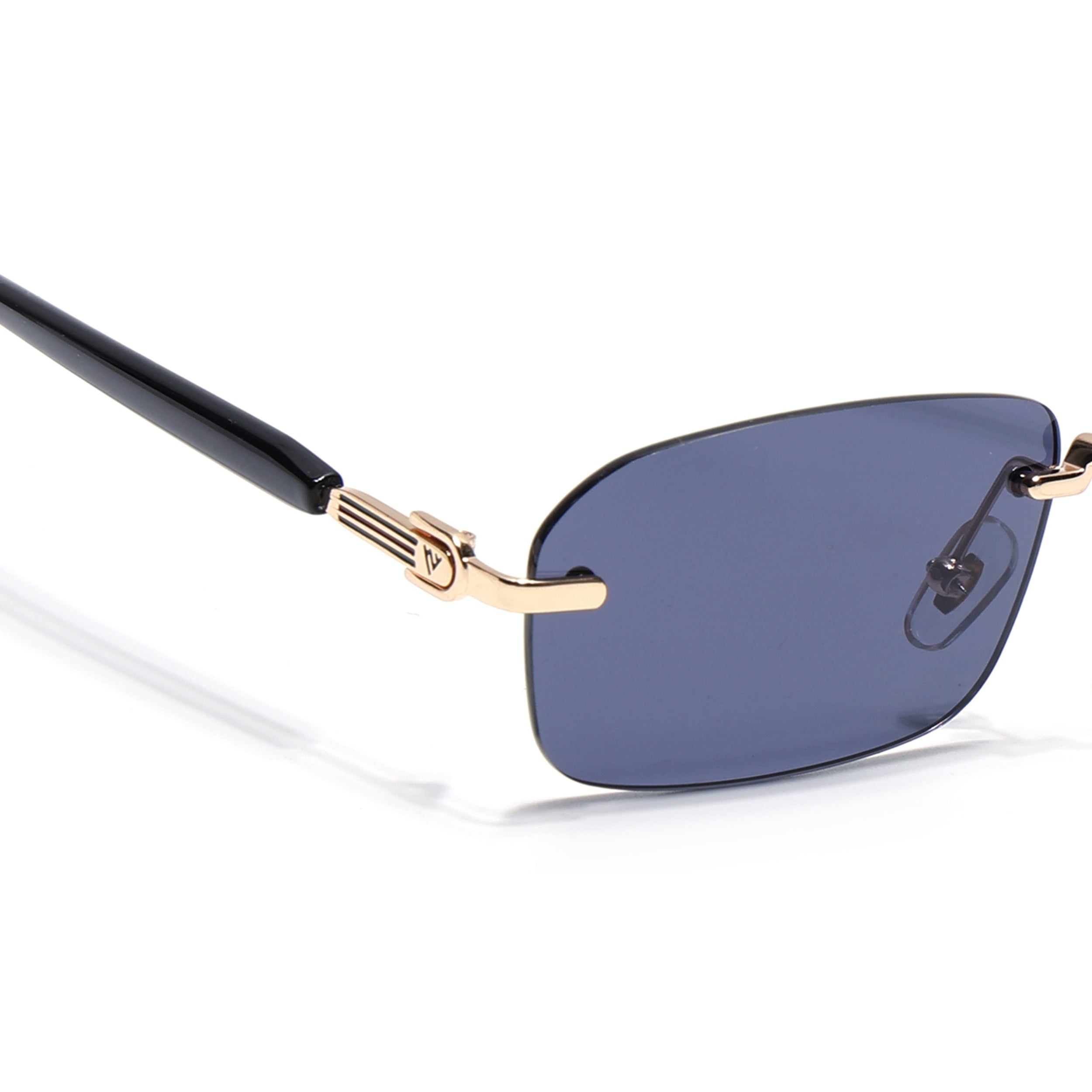 Satan | Black Rimless Sunglasses | Golden Frame - MG6616