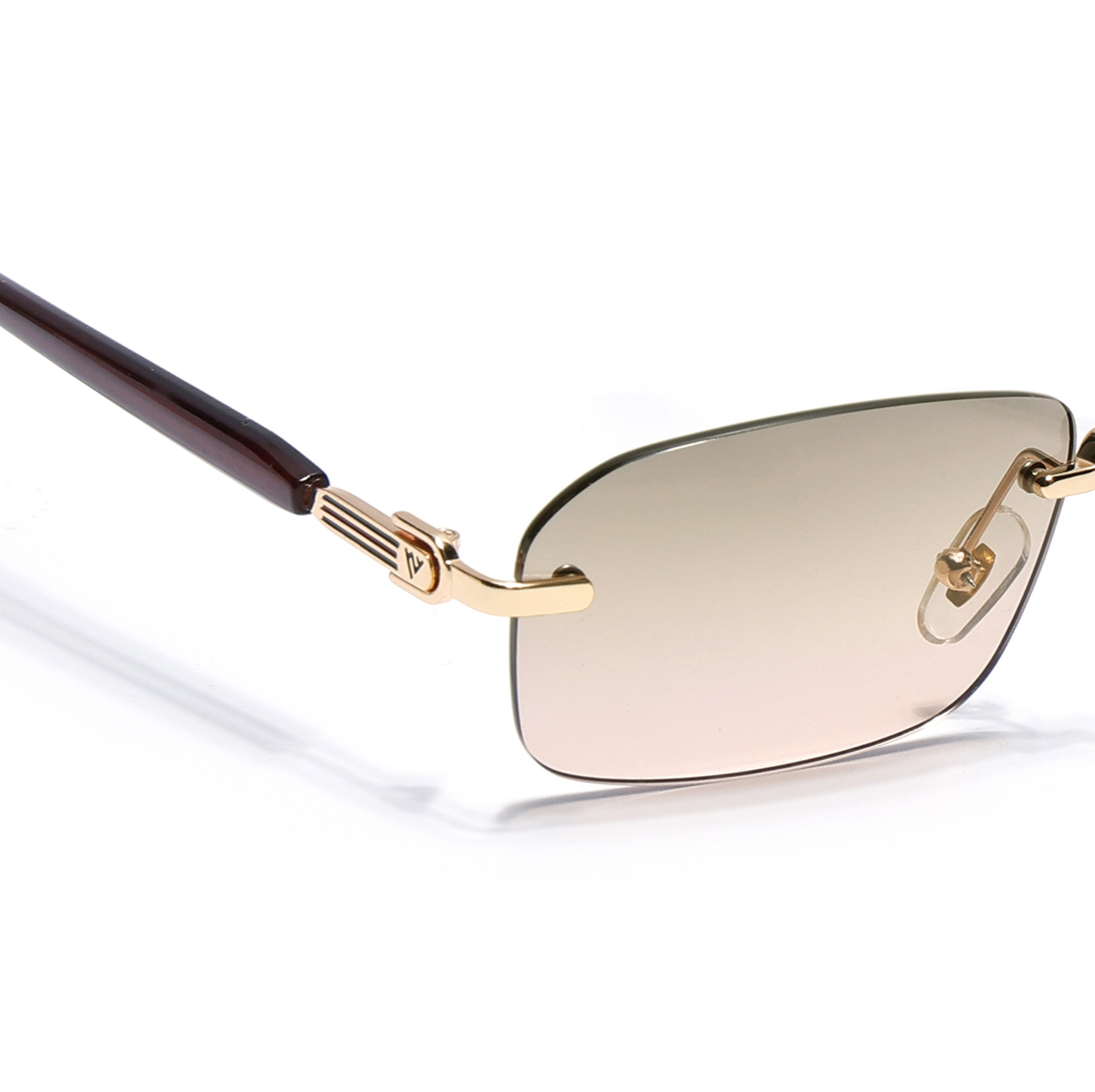 Satan | Green & PinkRimless Sunglasses | Golden Frame - MG6617