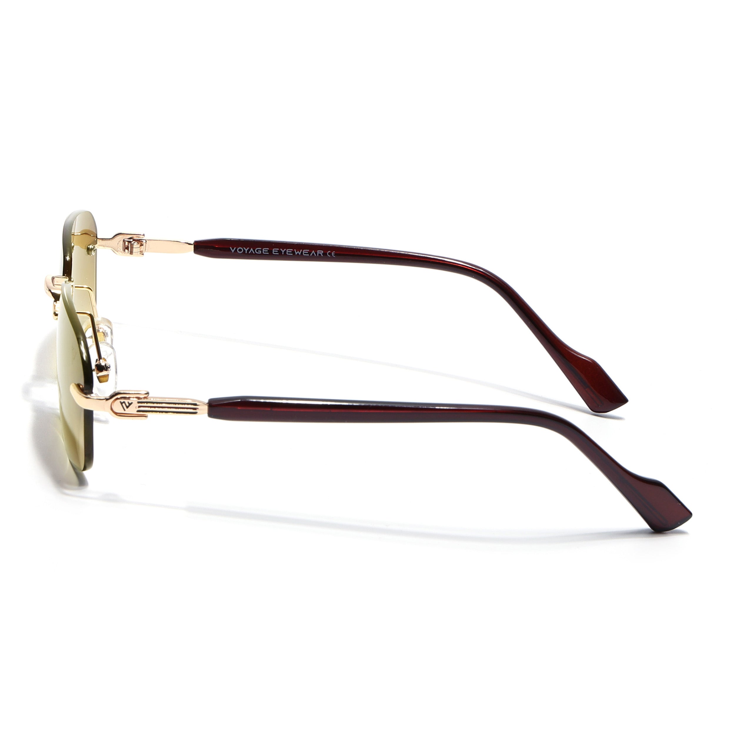 Satan | Olive Rimless Sunglasses | Golden Frame - MG6618