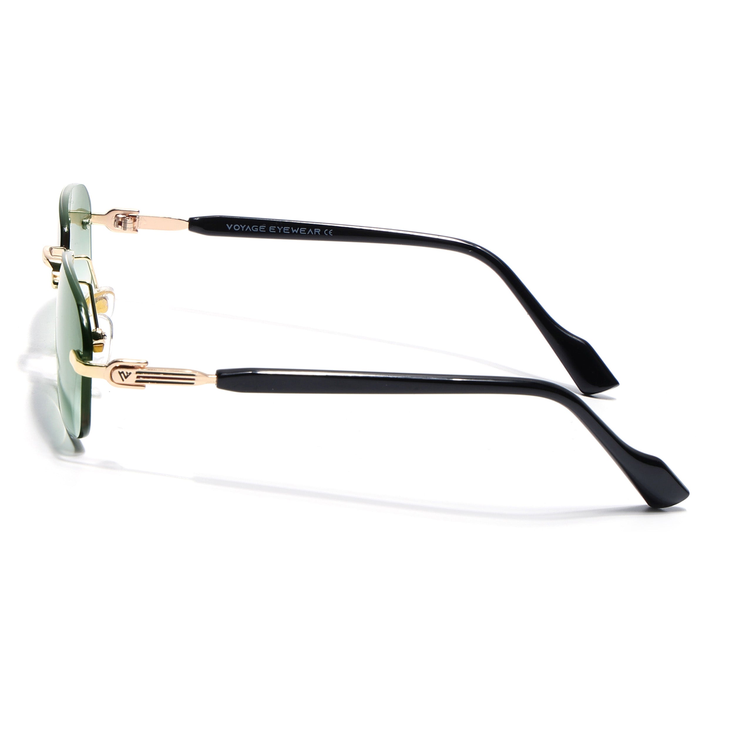 Satan | Green Rimless Sunglasses | Golden Frame - MG6620