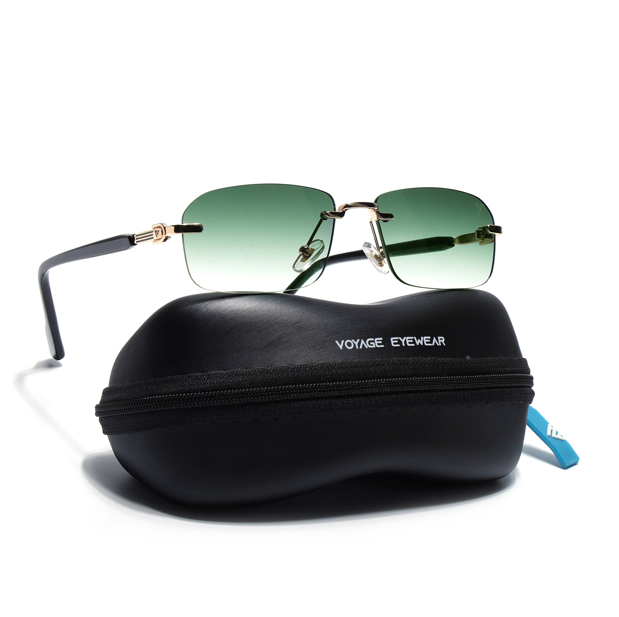 Satan | Green Rimless Sunglasses | Golden Frame - MG6620