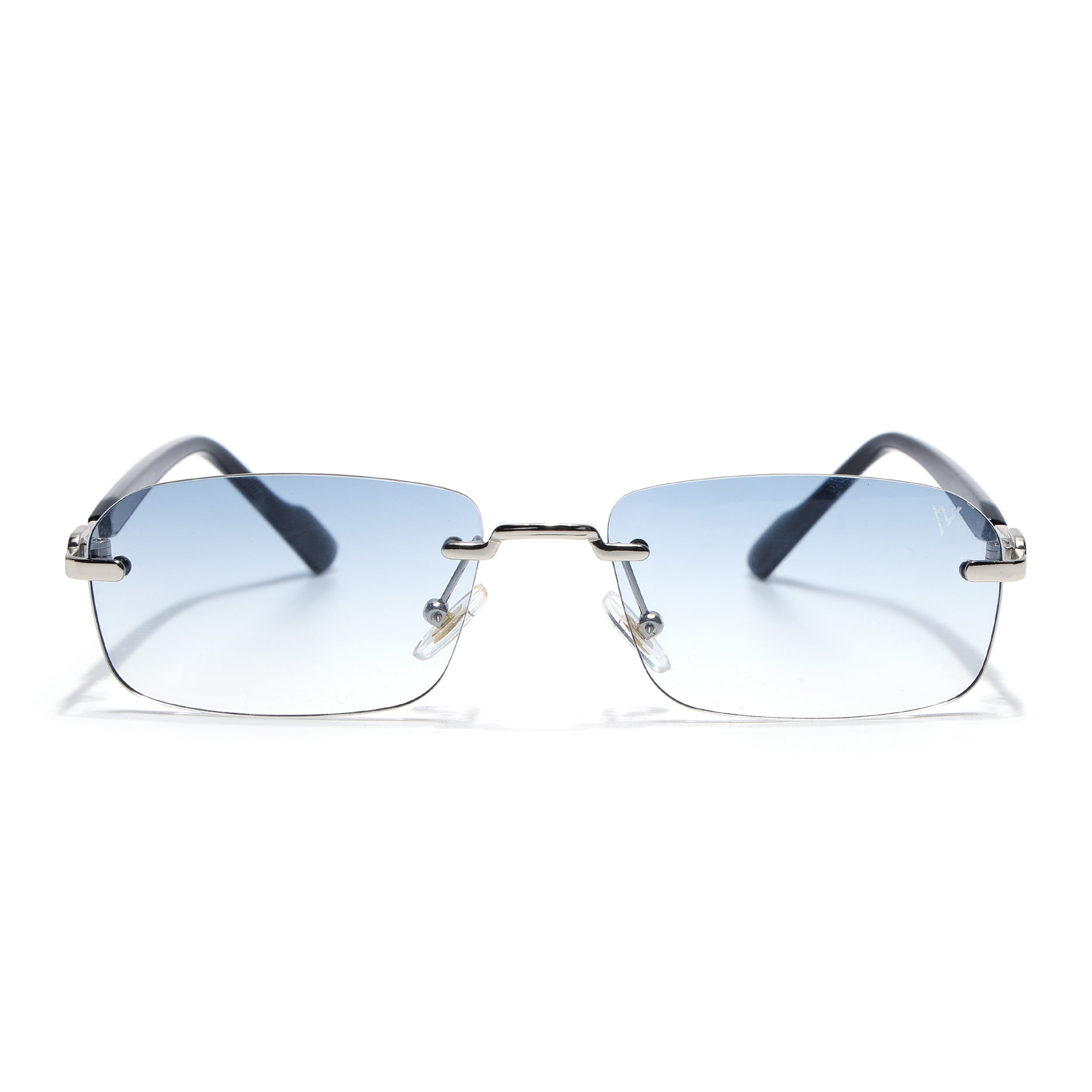 Satan | Sky Blue Rimless Sunglasses | Silver Frame - MG6621