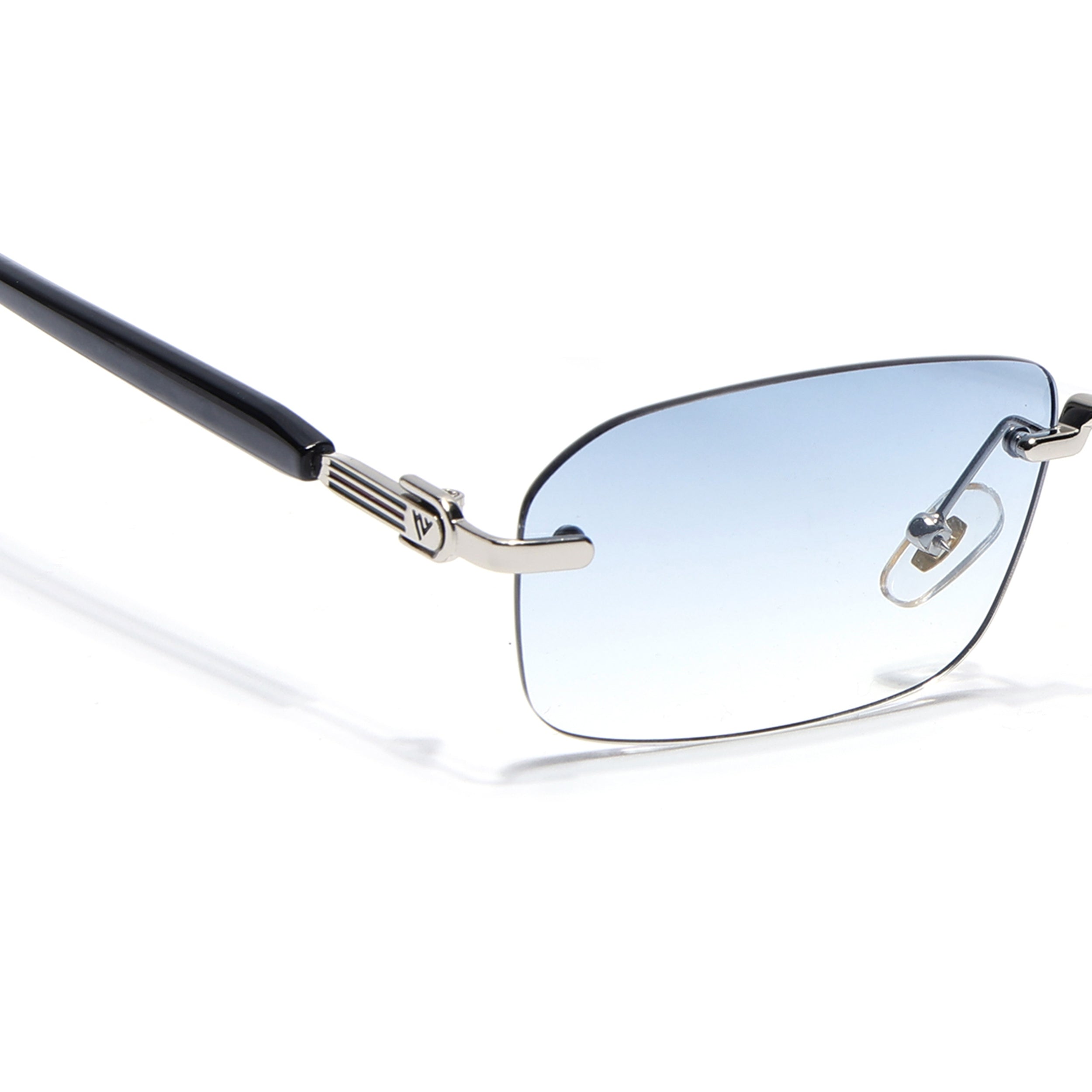 Satan | Sky Blue Rimless Sunglasses | Silver Frame - MG6621