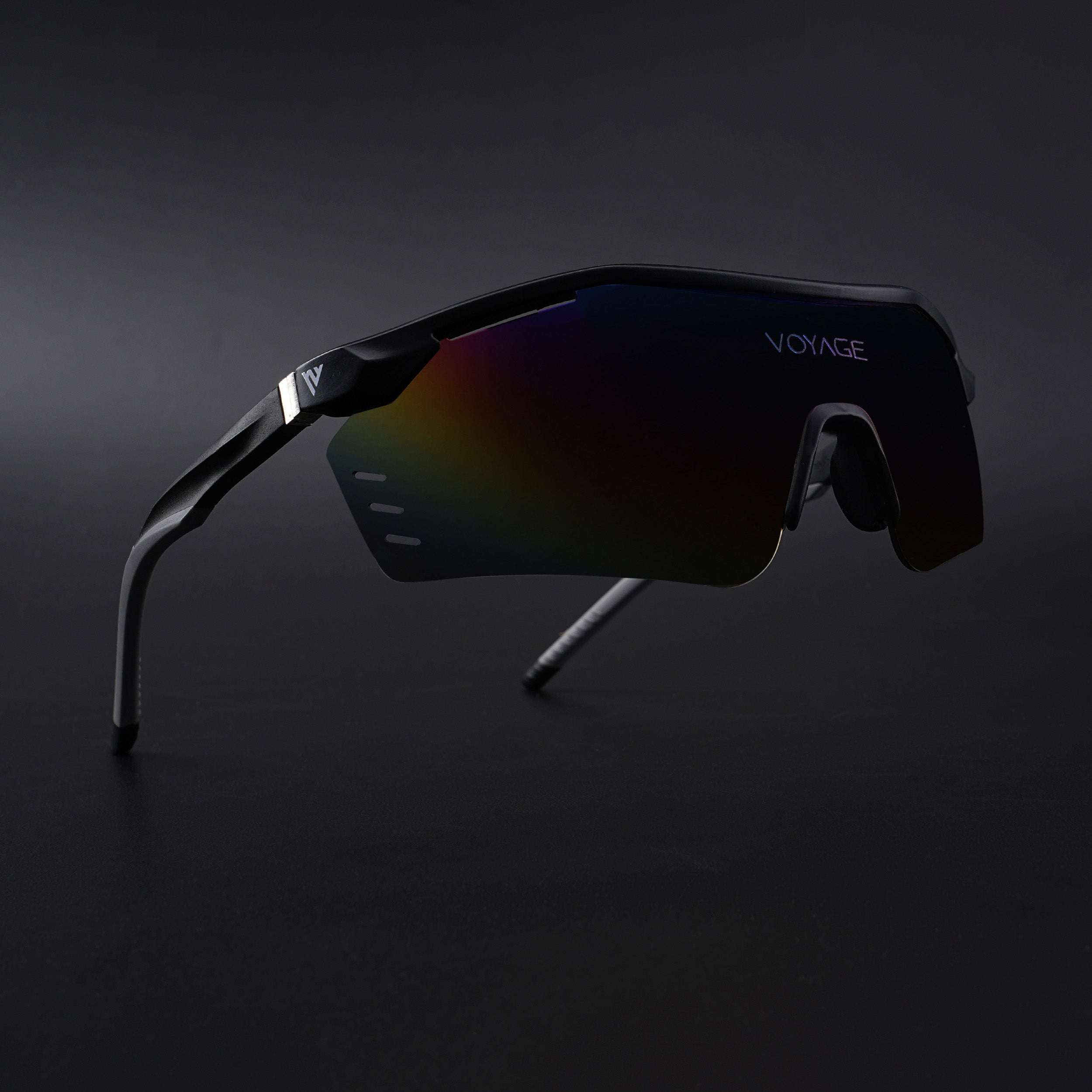 Drift Sunglasses (Multicolor Lens | Black Frame - MG5778)