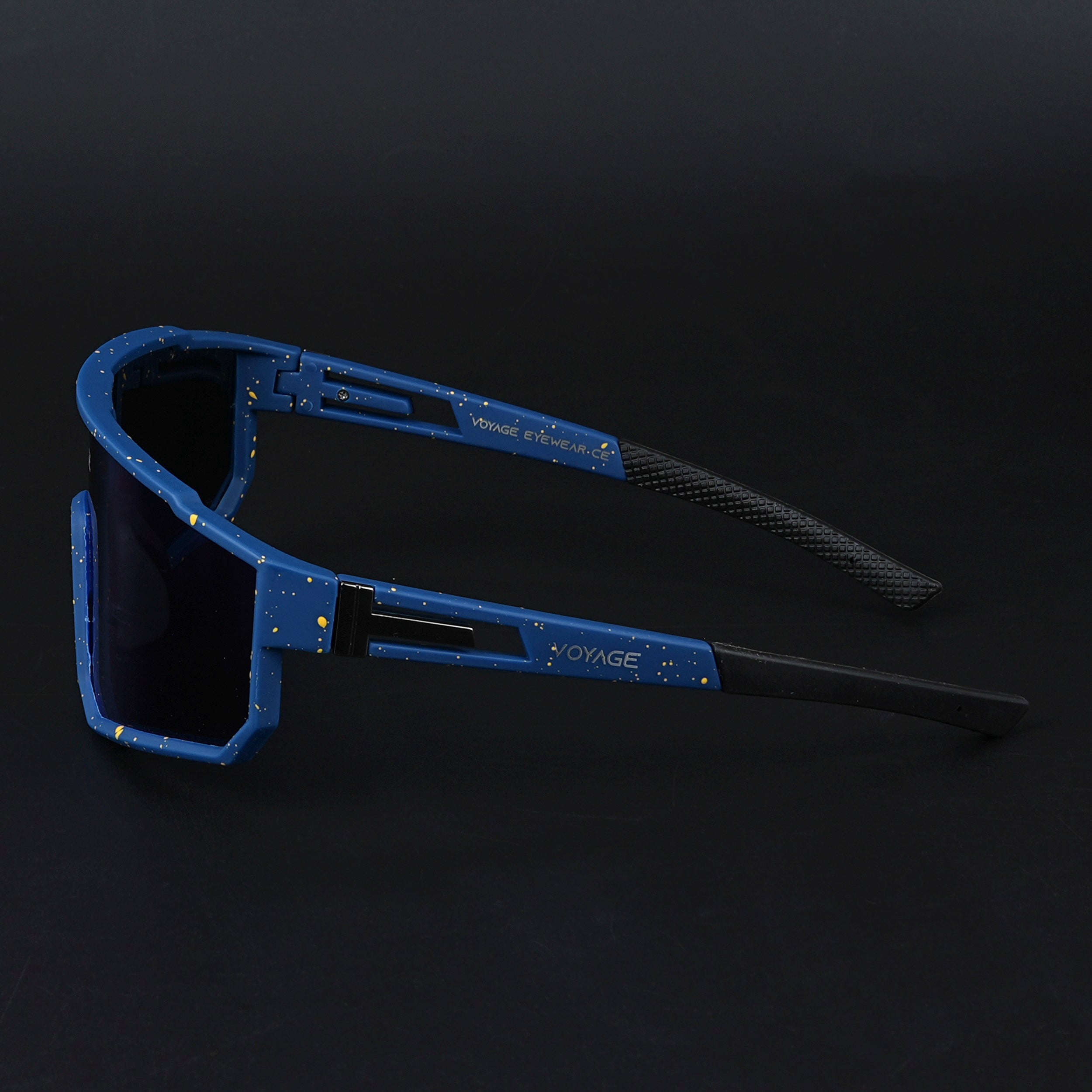 Drift Voyage Wrap Around Sunglasses (Multicolor Lens | Blue Frame - PMG6057)