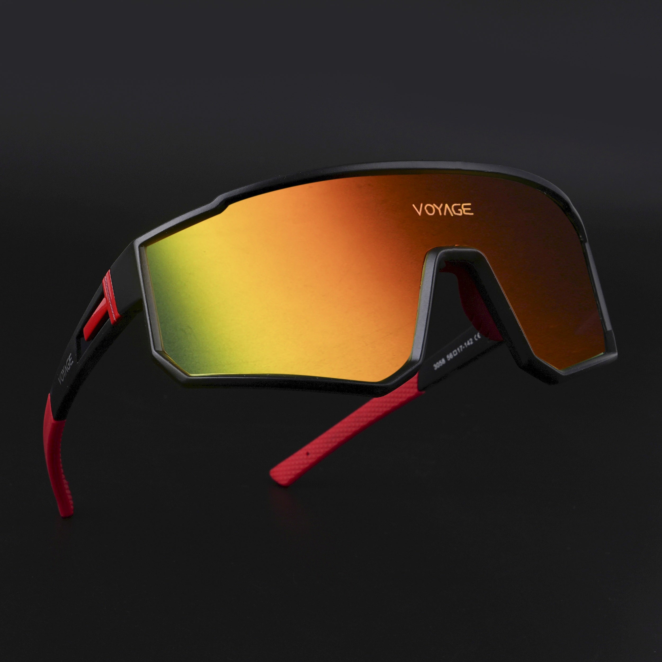 Drift Sunglasses (Multicolor Lens | Black Frame - PMG6058)