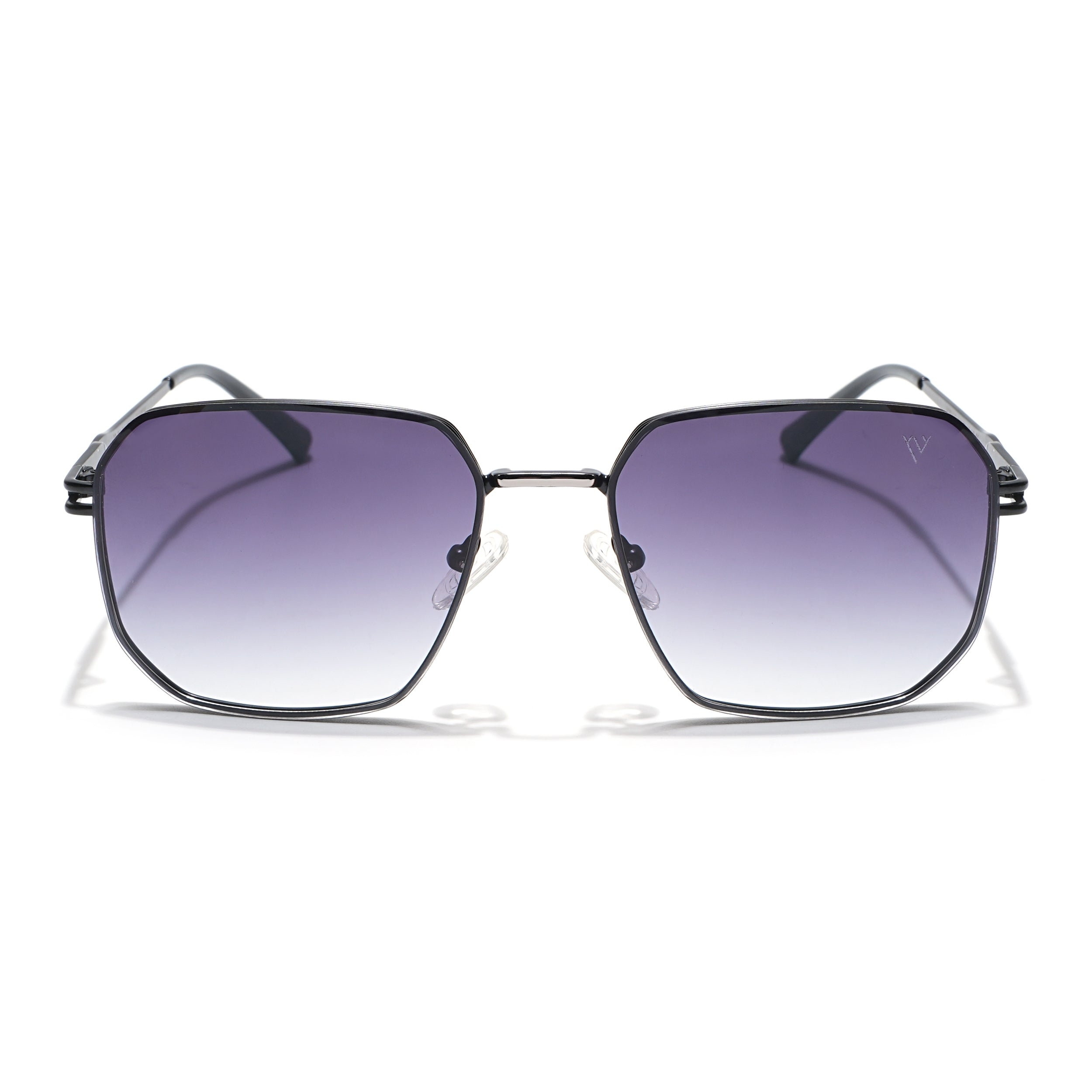 Voyage Select Square Sunglasses (Grey & Clear Lens | Black Frame - SLMG6308)