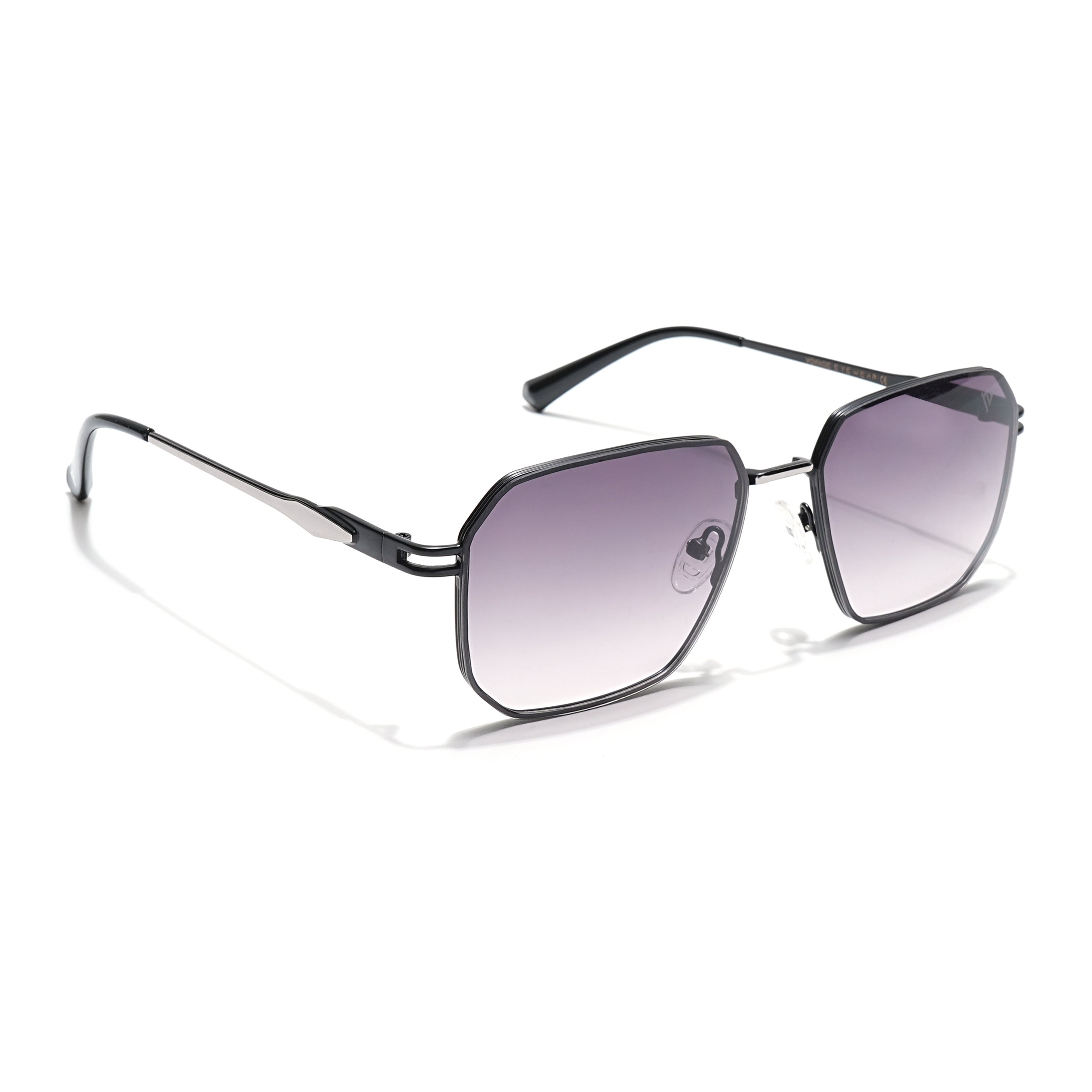 Voyage Select Square Sunglasses (Grey & Pink Lens | Black Frame - SLMG6309)