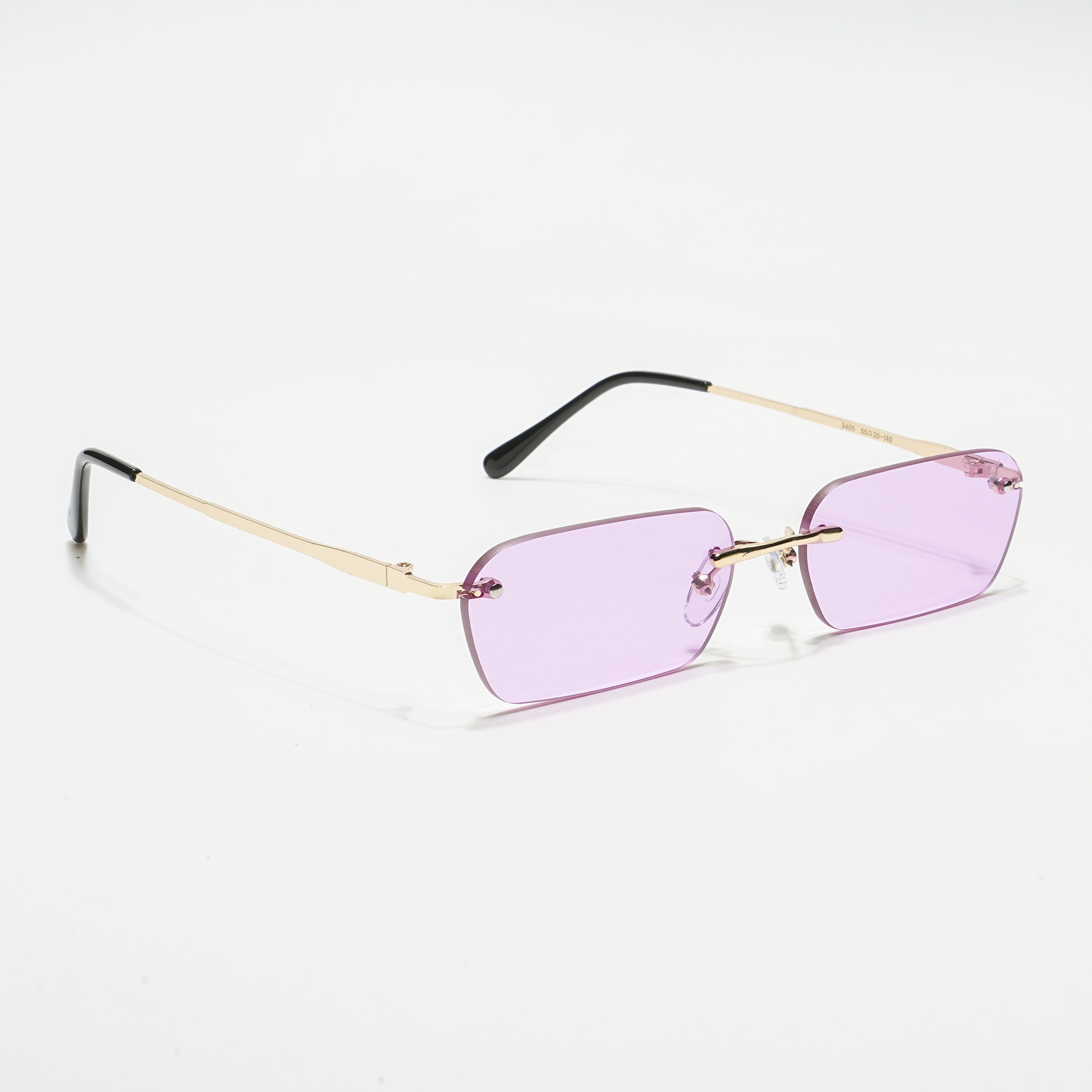 Underdog Purple Rimless Rectangle Sunglasses MG3787