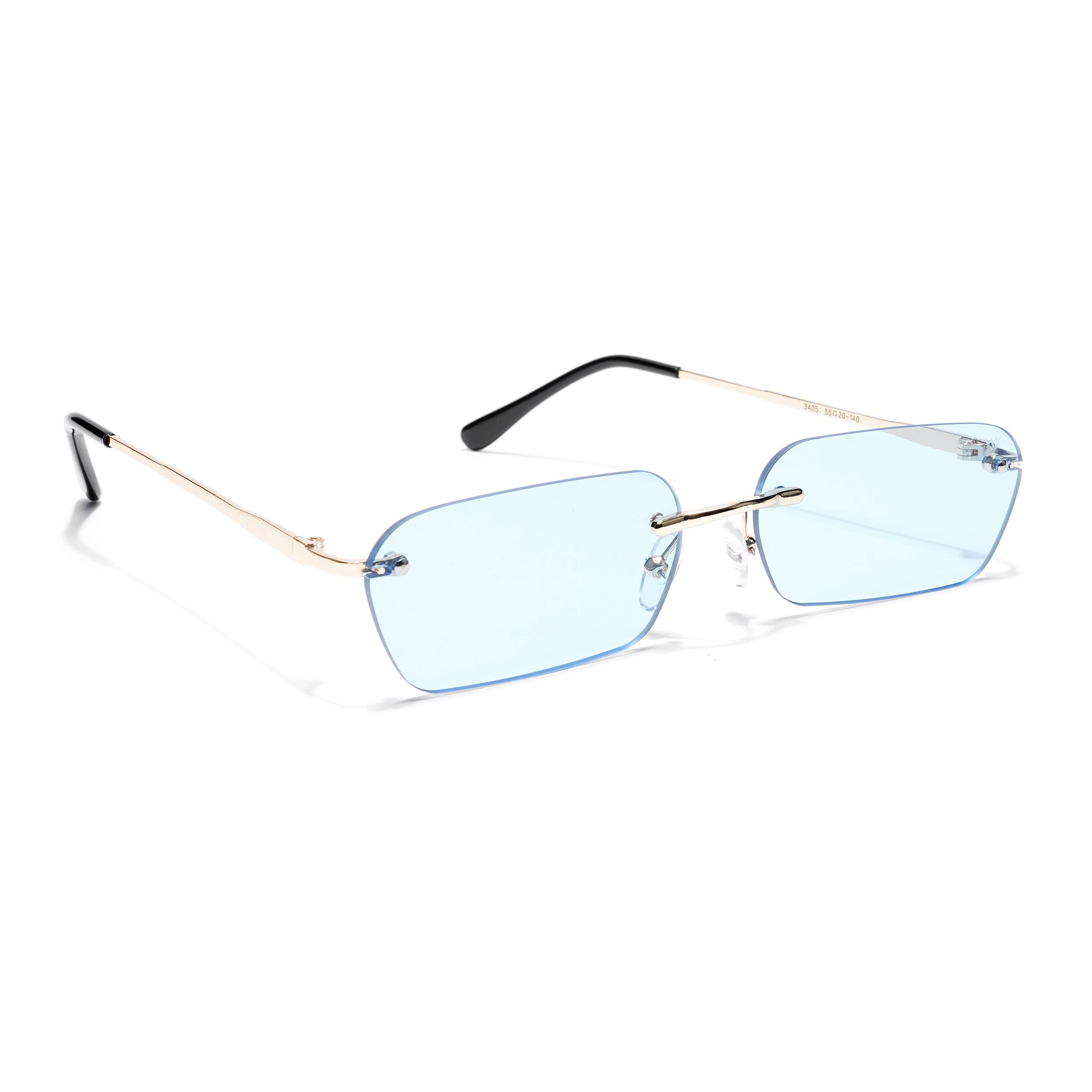 Underdog | Blue Rimless Rectangle Sunglasses MG3788