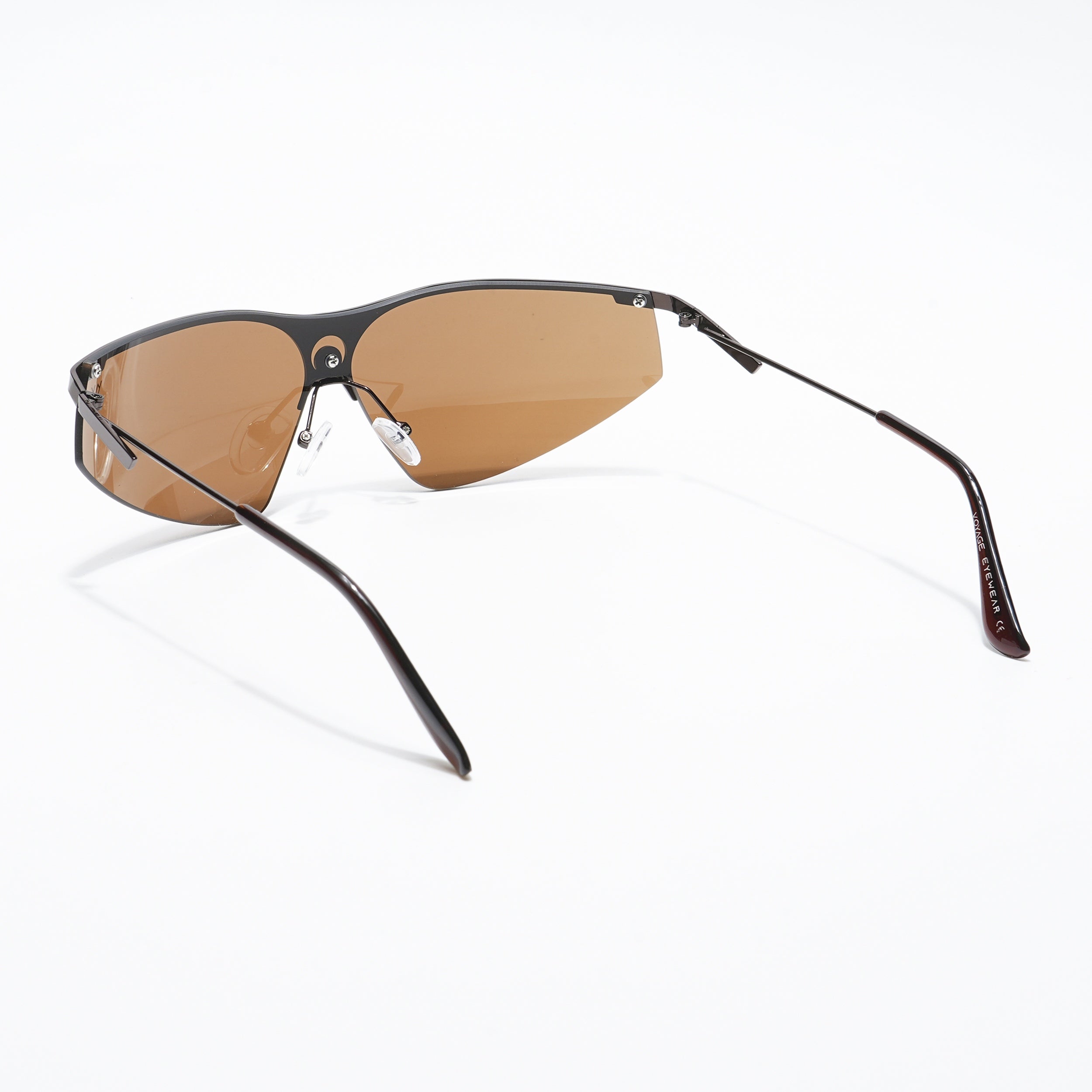 Brown wrap around sunglasses hotsell