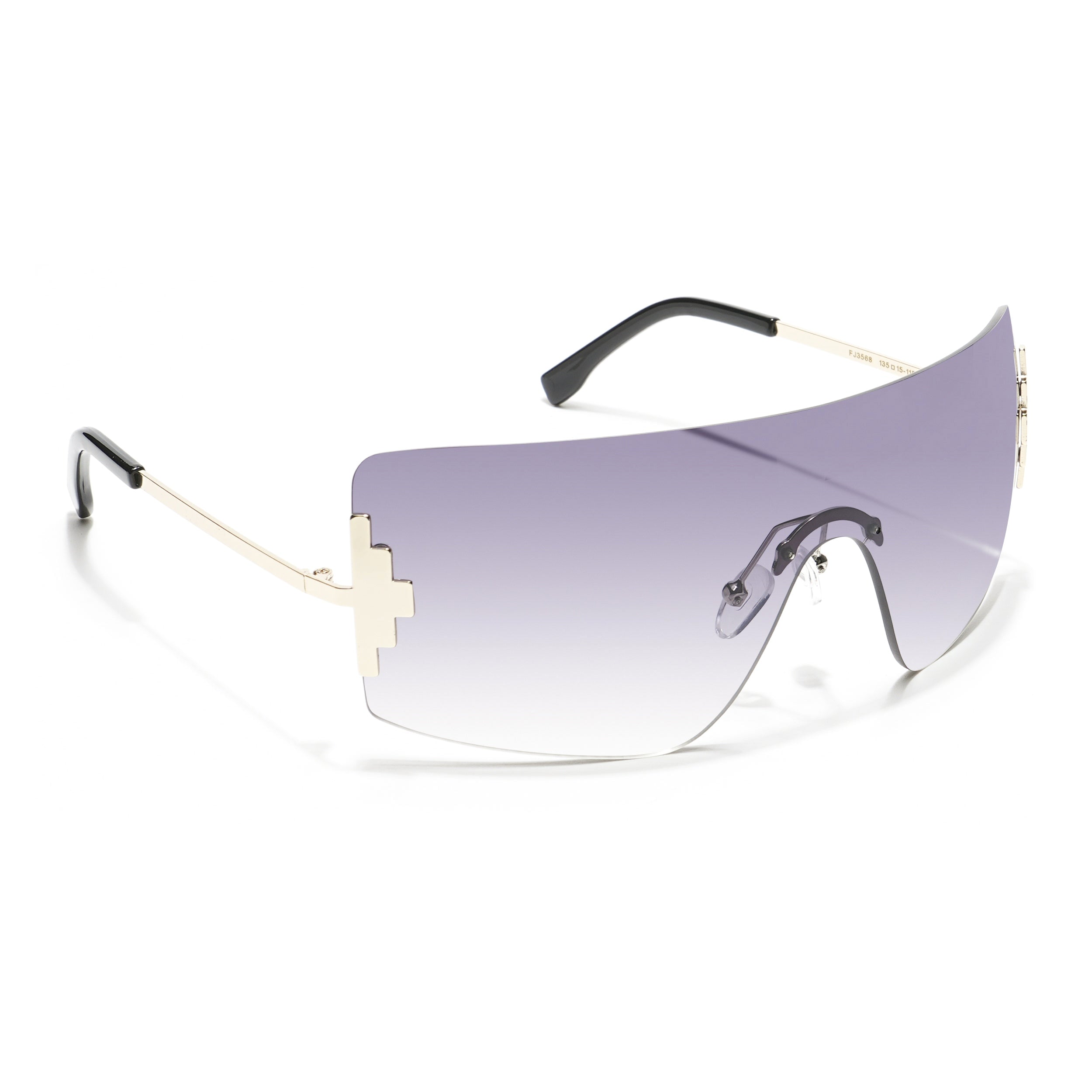 Black & Clear Wrap Around Sunglasses - MG4116