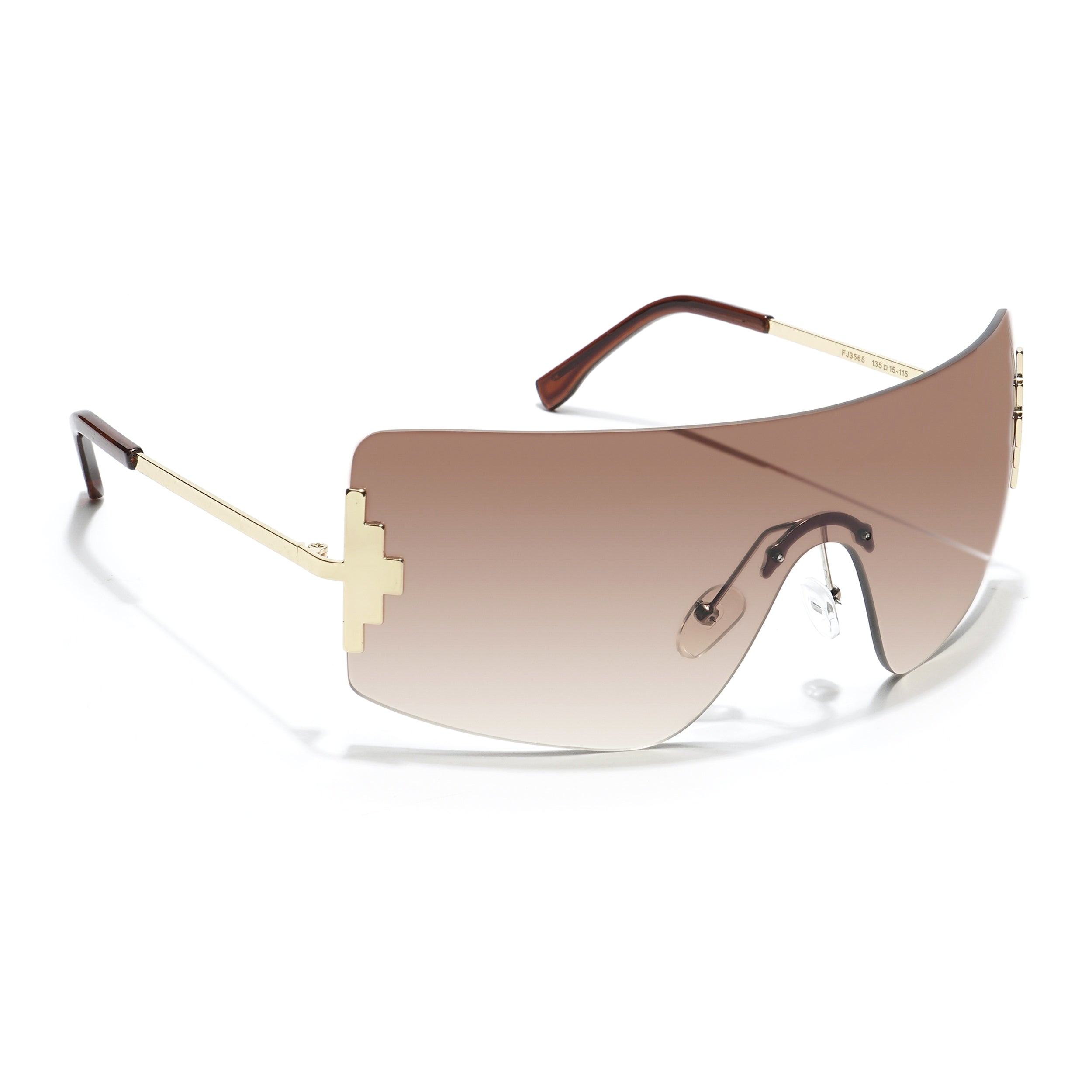 Wrap Around Brown & Clear Sunglasses - MG4118