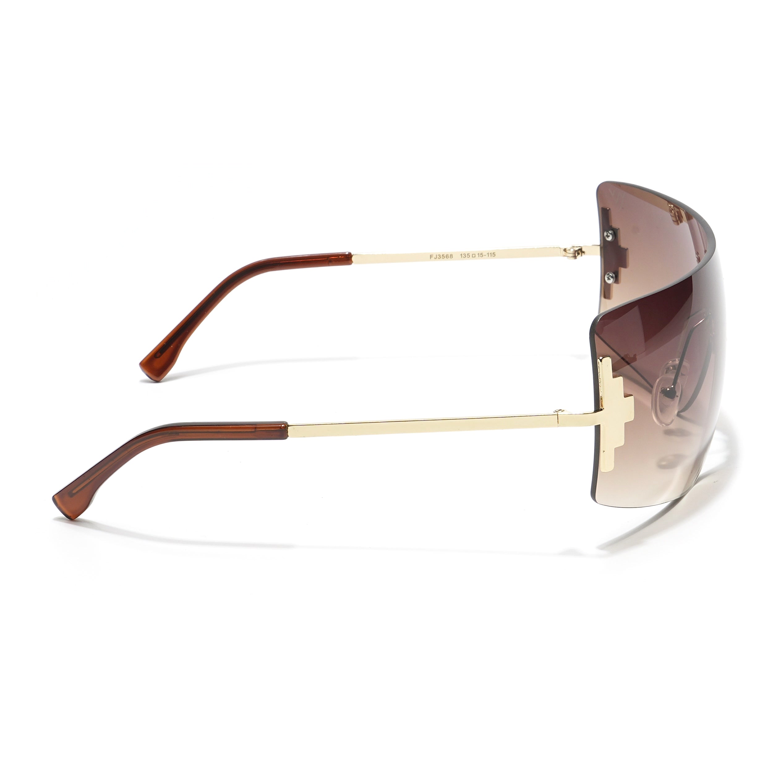 Wrap Around Brown & Clear Sunglasses - MG4118