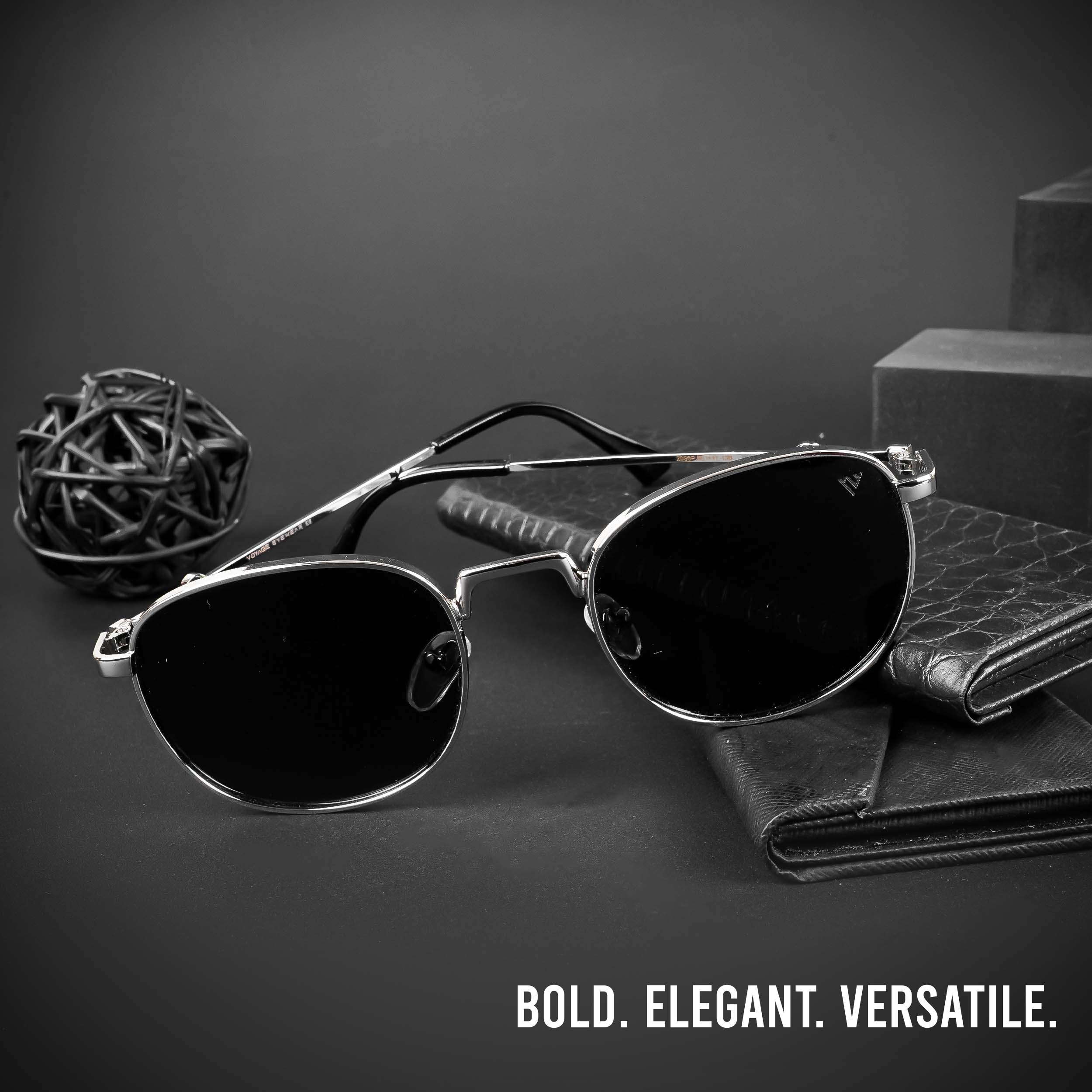 OG 2.0 | Black & Silver Polarized Round Sunglasses | PMG4112