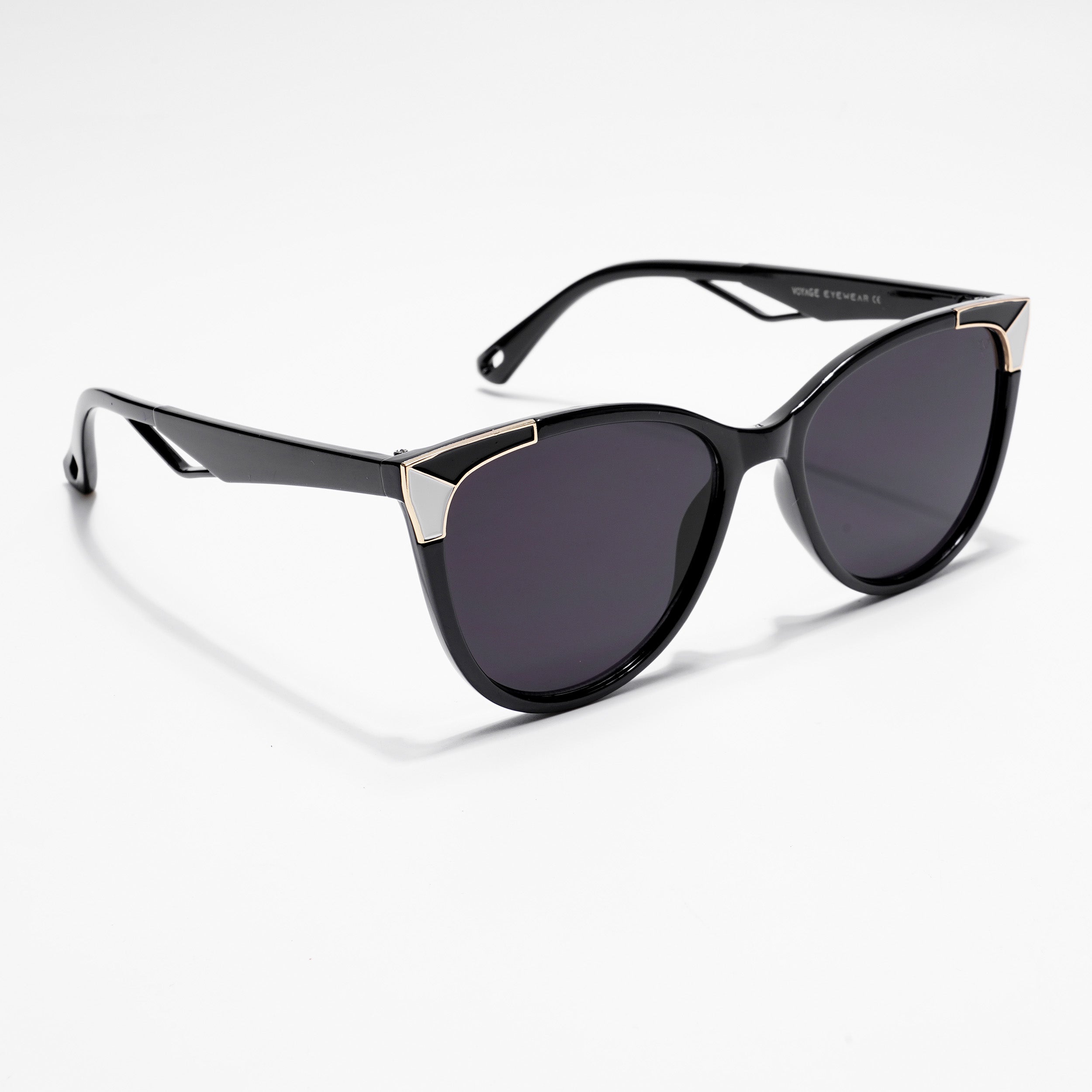 Voyage Black Cateye Sunglasses for Women - MG4228