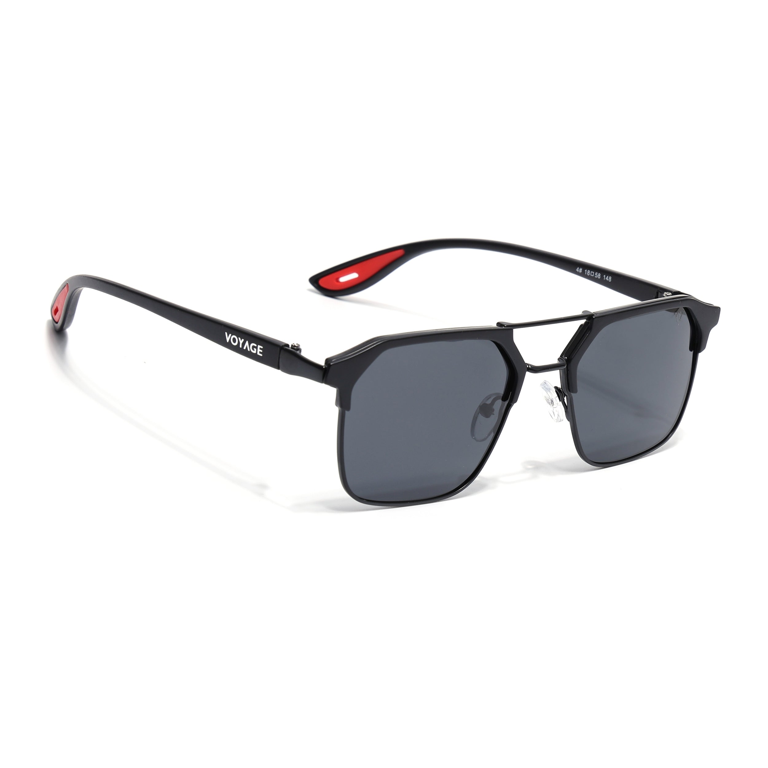 Commander | Black Wayfarer Polarized Sunglasses | Black Lens - PMG6678