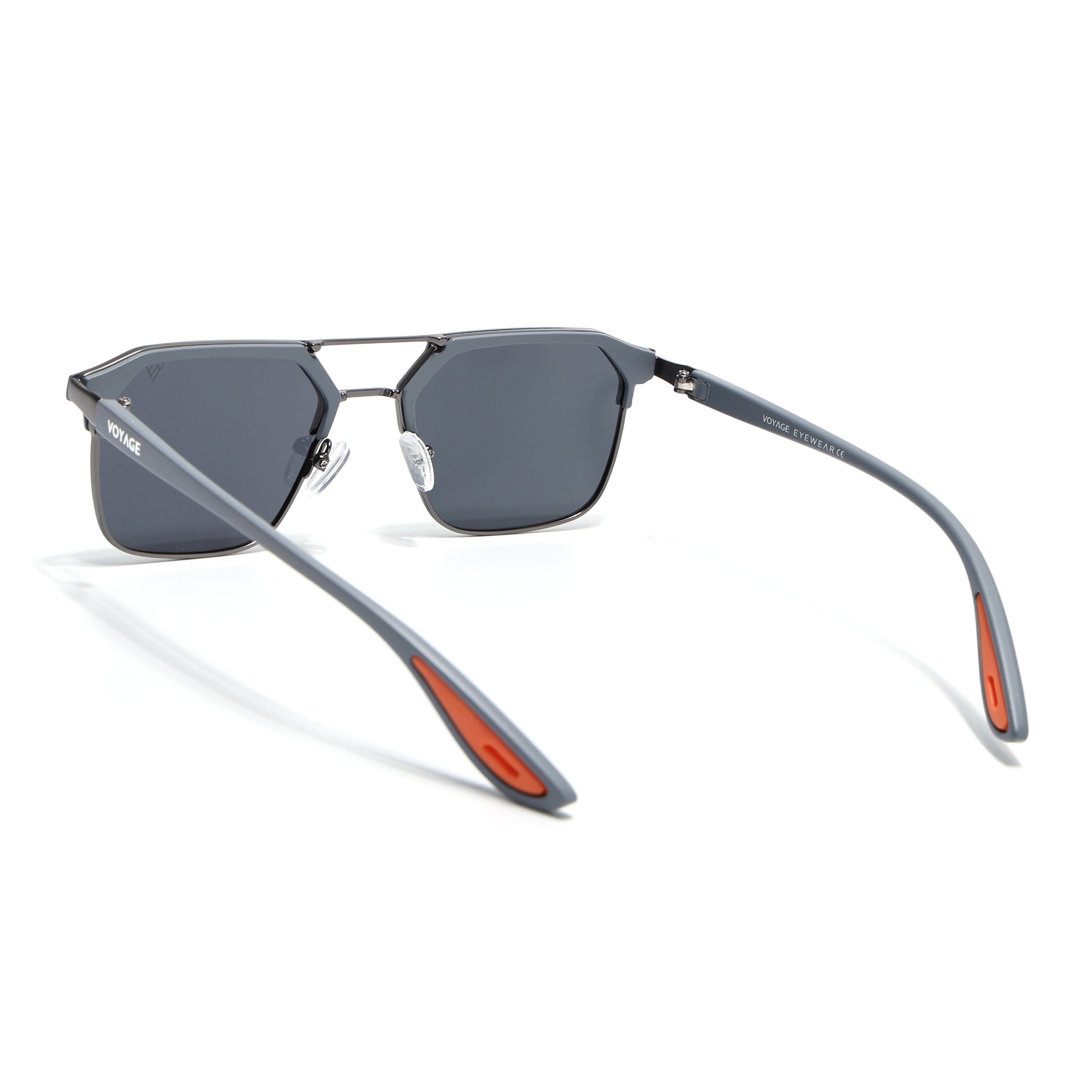 Commander | Grey Wayfarer Polarized Sunglasses | Black Lens - PMG6679