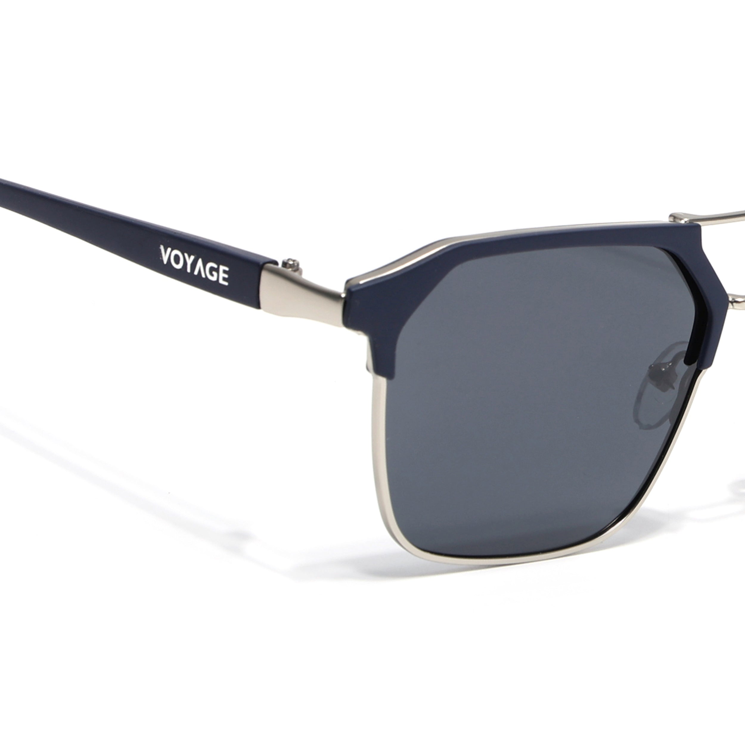 Commander | Blue Wayfarer Polarized Sunglasses | Grey Lens - PMG6680