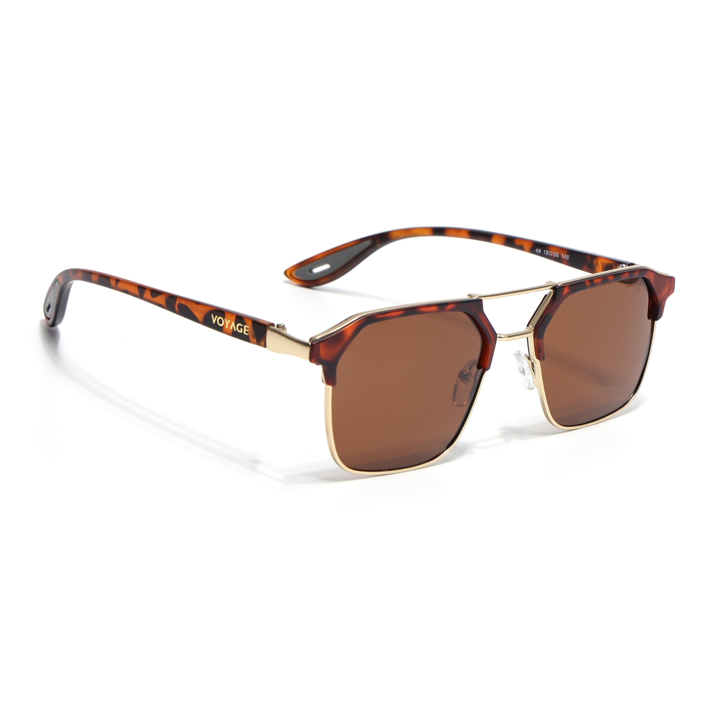 Commander | Demi Brown Wayfarer Polarized Sunglasses | Brown Lens - PMG6682