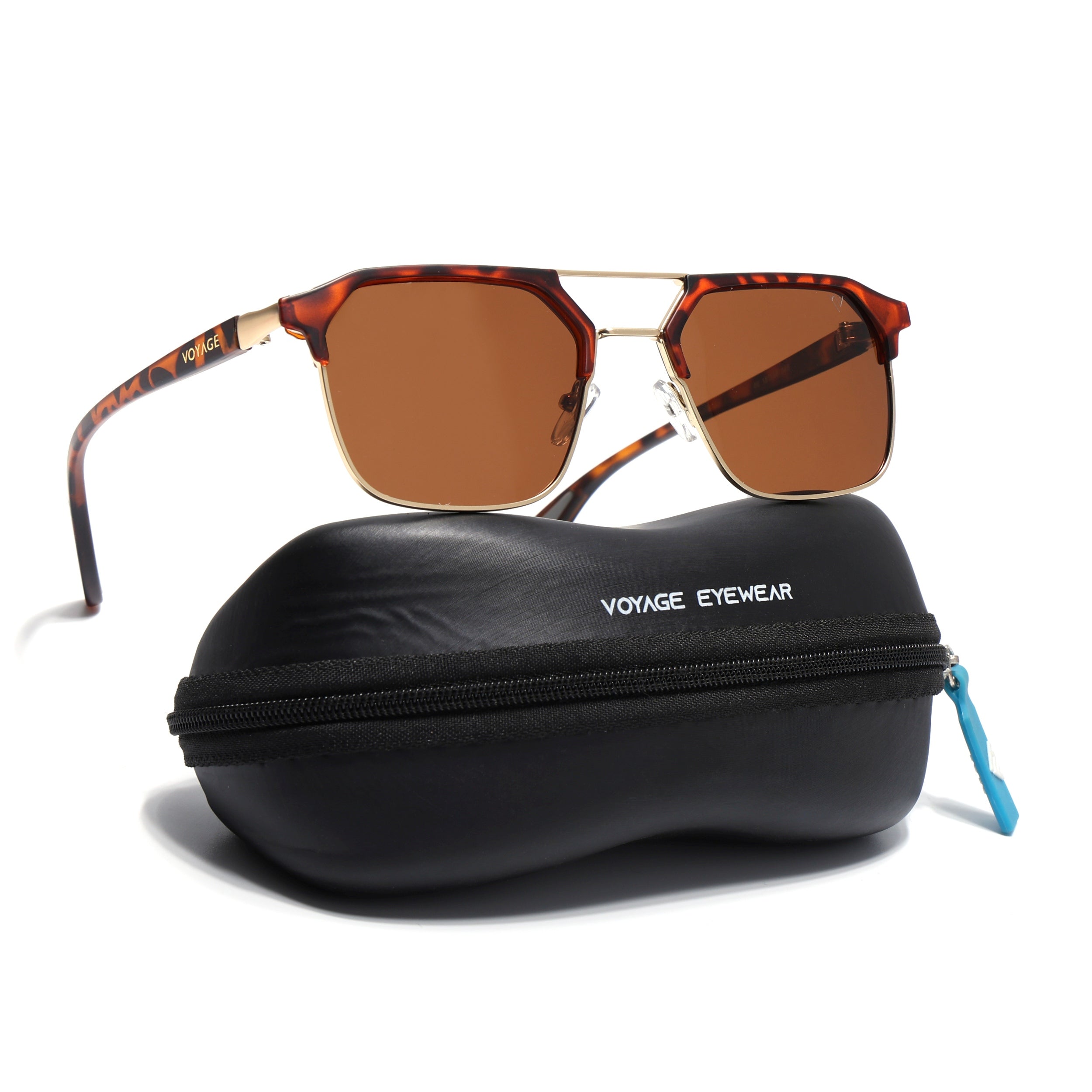 Commander | Demi Brown Wayfarer Polarized Sunglasses | Brown Lens - PMG6682