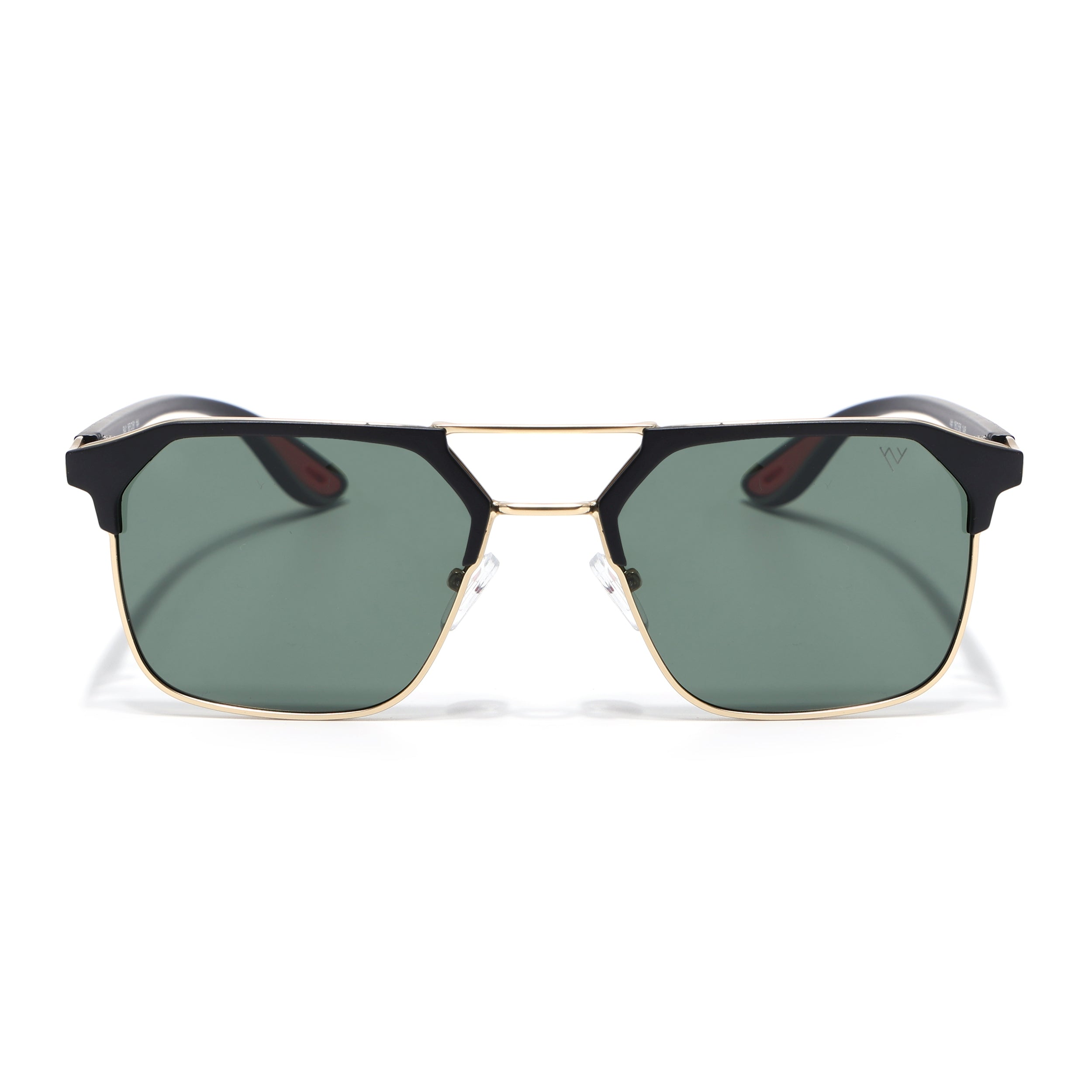 Commander | Golden Wayfarer Polarized Sunglasses | Olive Lens - PMG6683