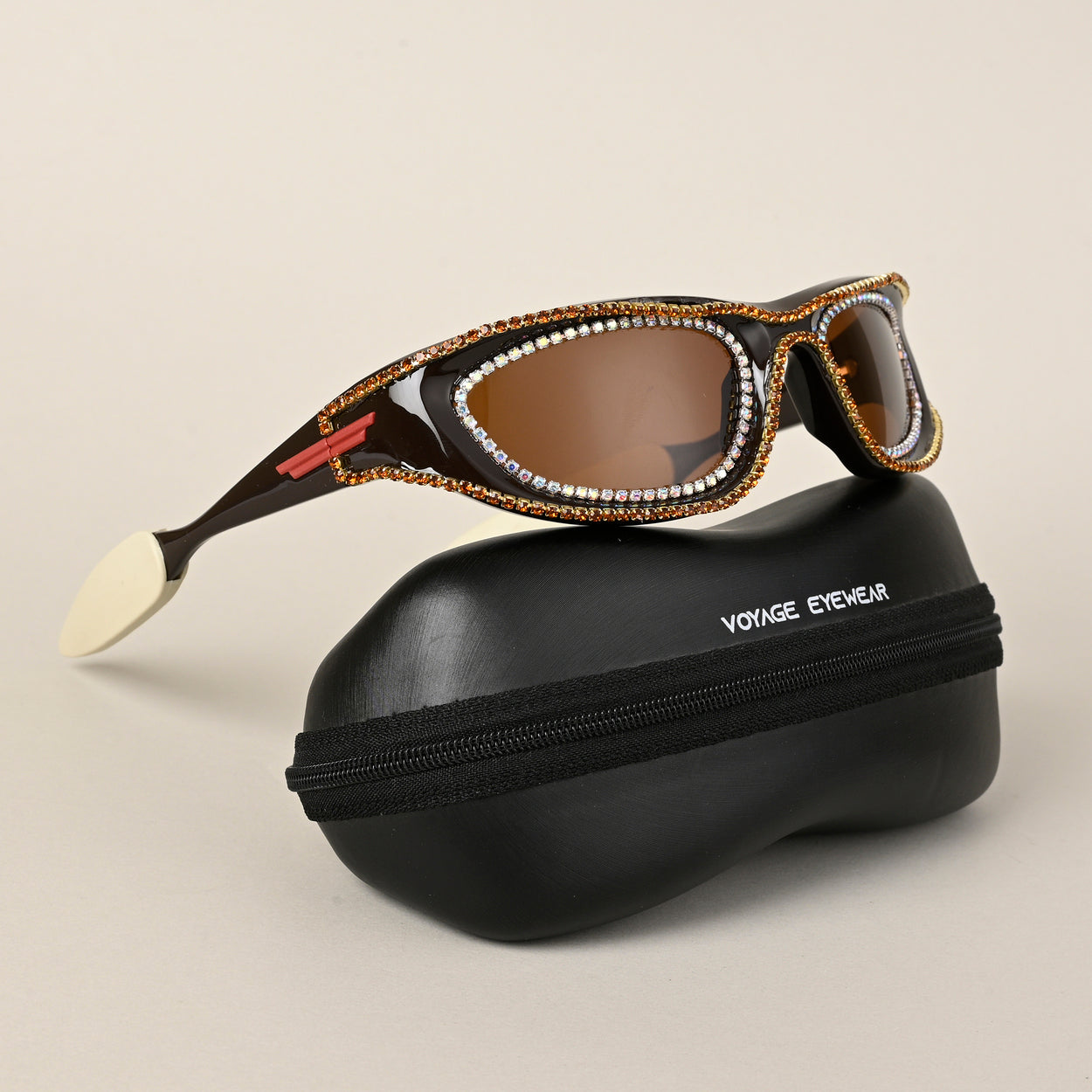 Flash | Brown Wrap-Around Polarized Sunglasses - PMG4365