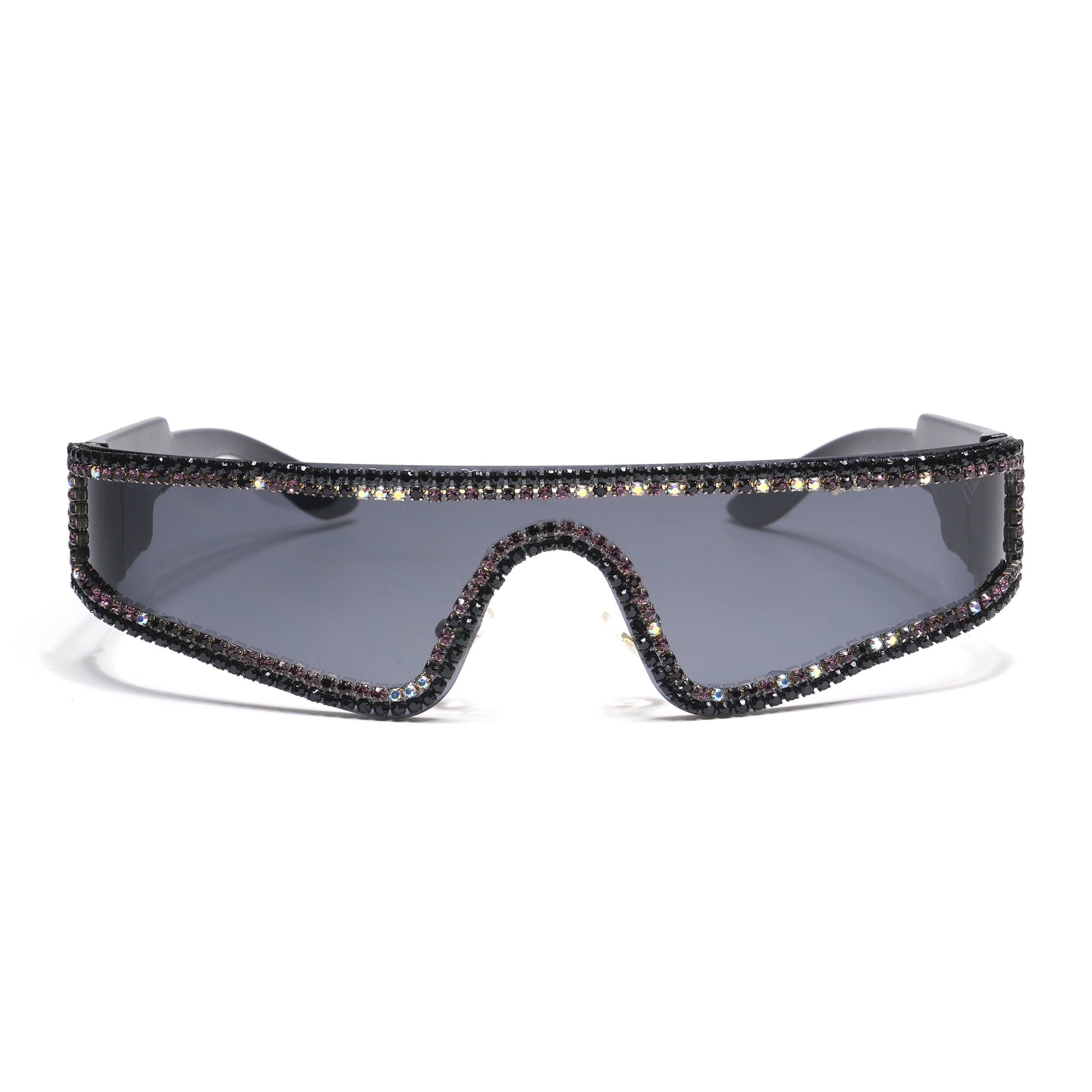 Black Wrap-Around Sunglasses - MG4348