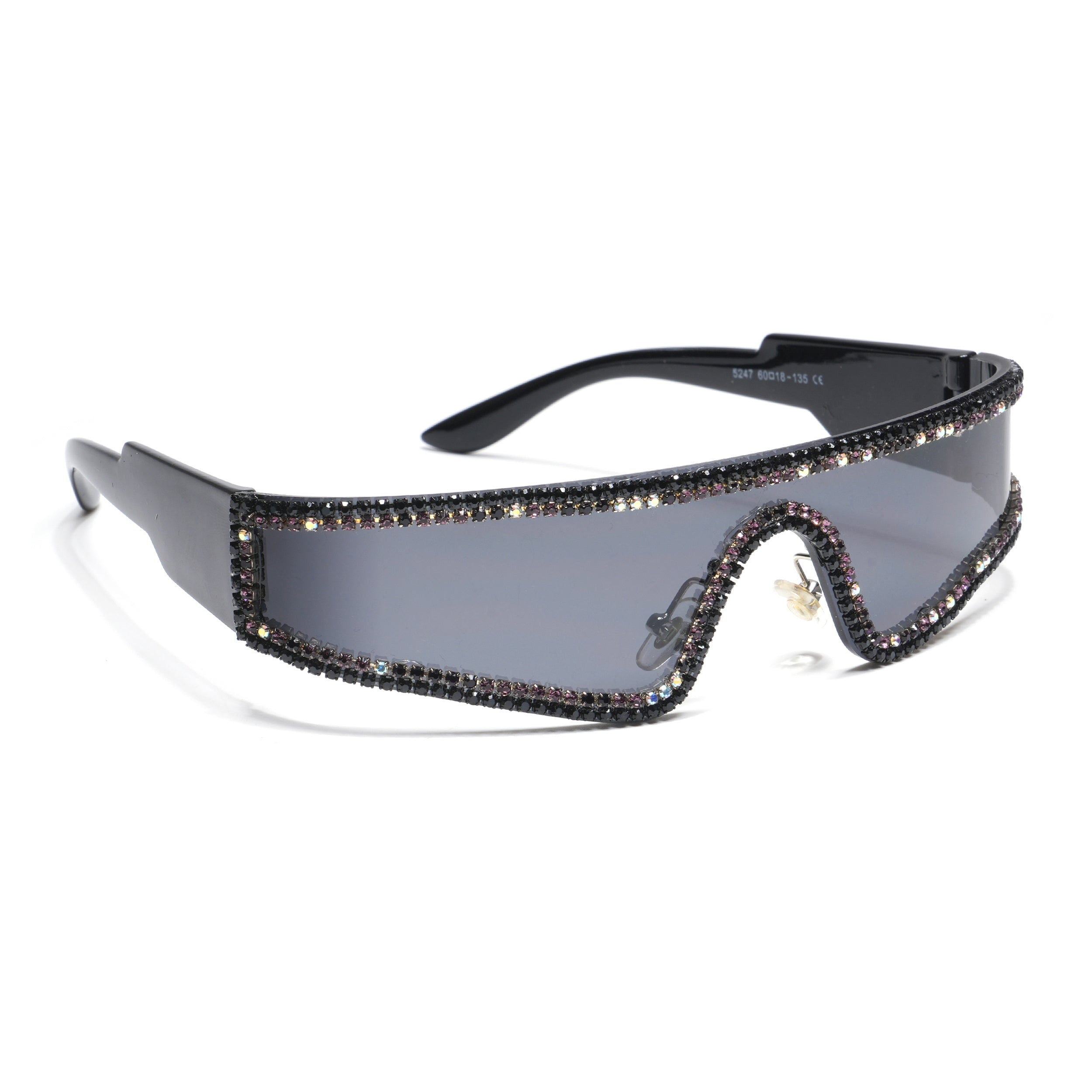 Black Wrap-Around Sunglasses - MG4348