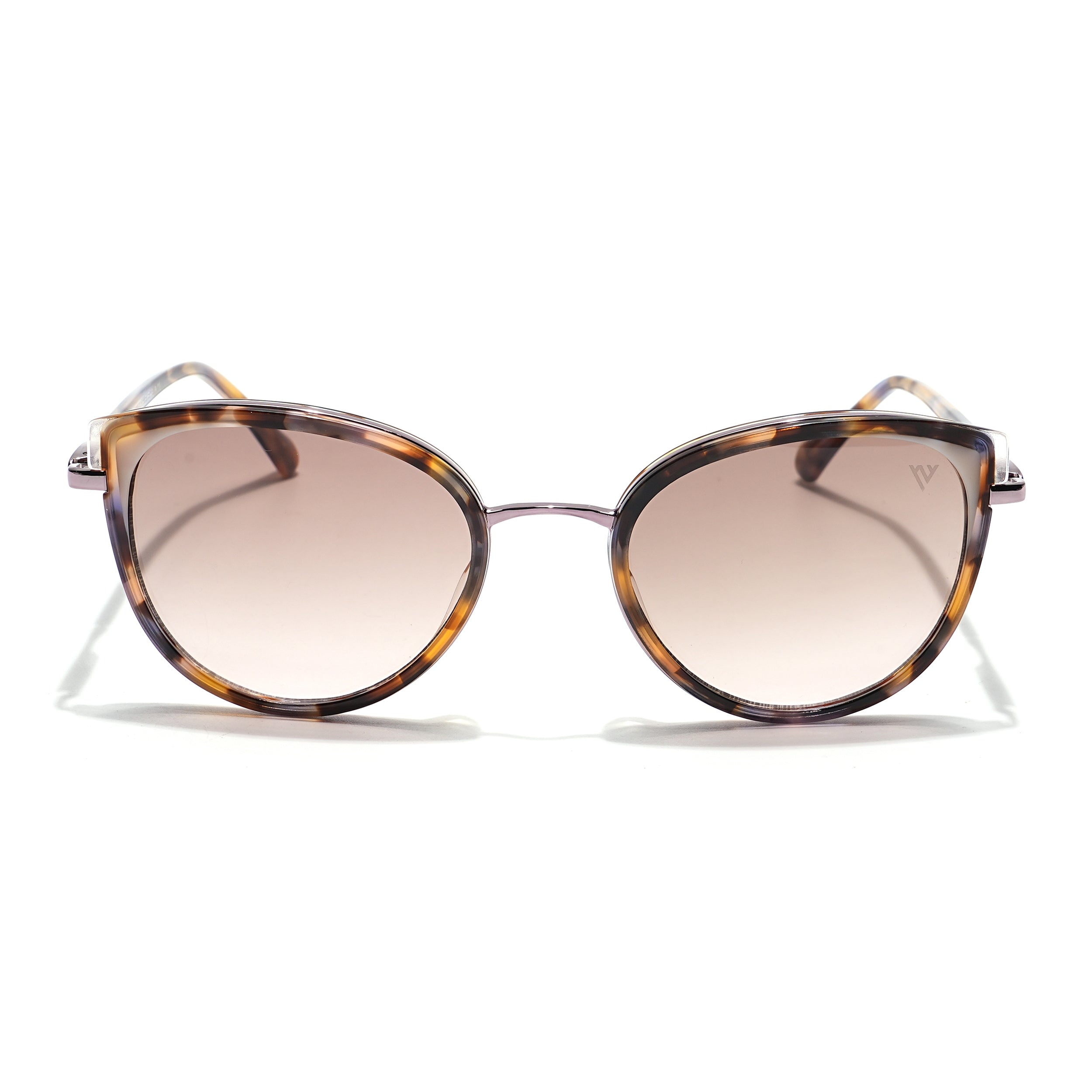 Voyage Select Cateye Sunglasses (Light Brown & Clear Lens | Demi Brown & Rose Golden Frame - SLMG6102)