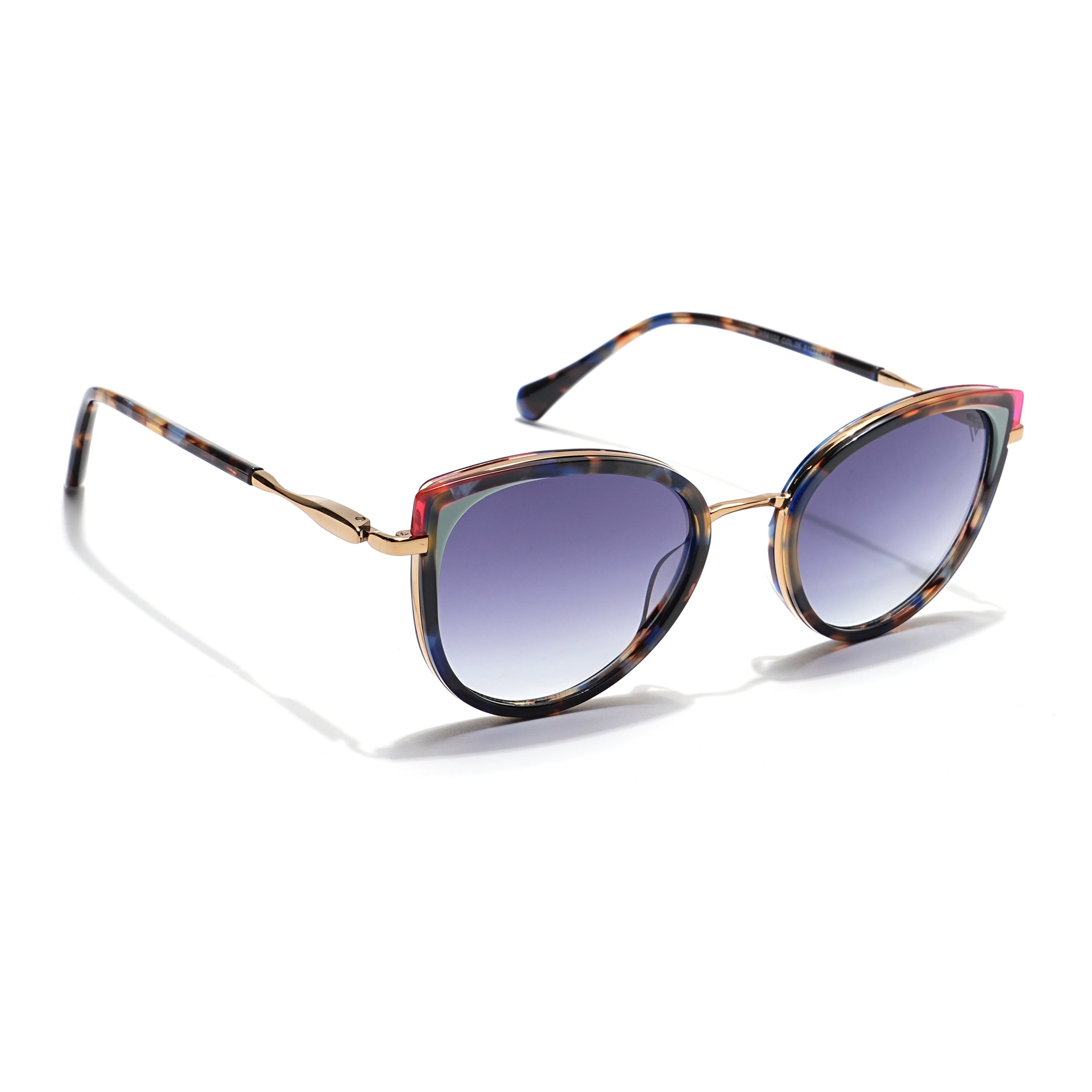 Voyage Select Cateye Sunglasses (Grey & Clear Lens | Demi Brown & Golden Frame - SLMG6104)