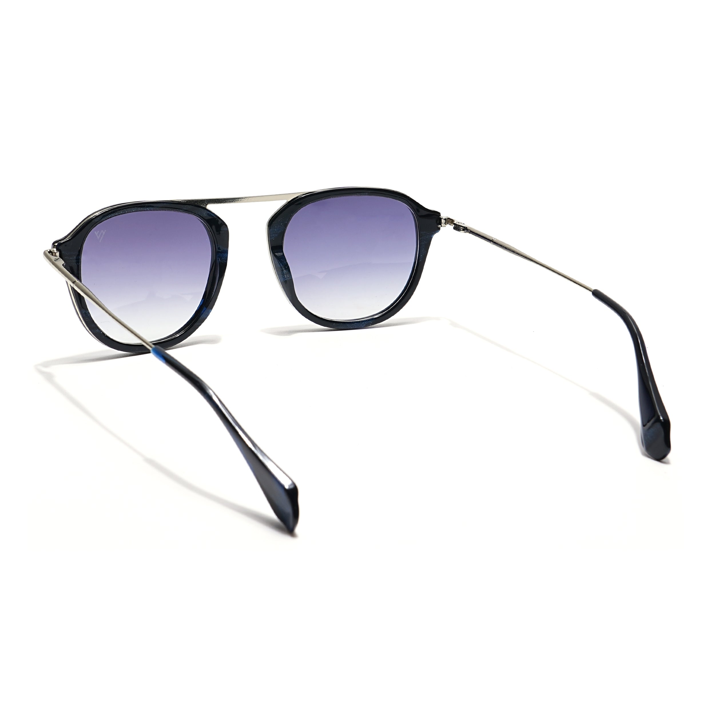 Voyage Select Wayfarer Sunglasses (Grey & Clear Lens | Black & Blue Frame - SLMG6115)