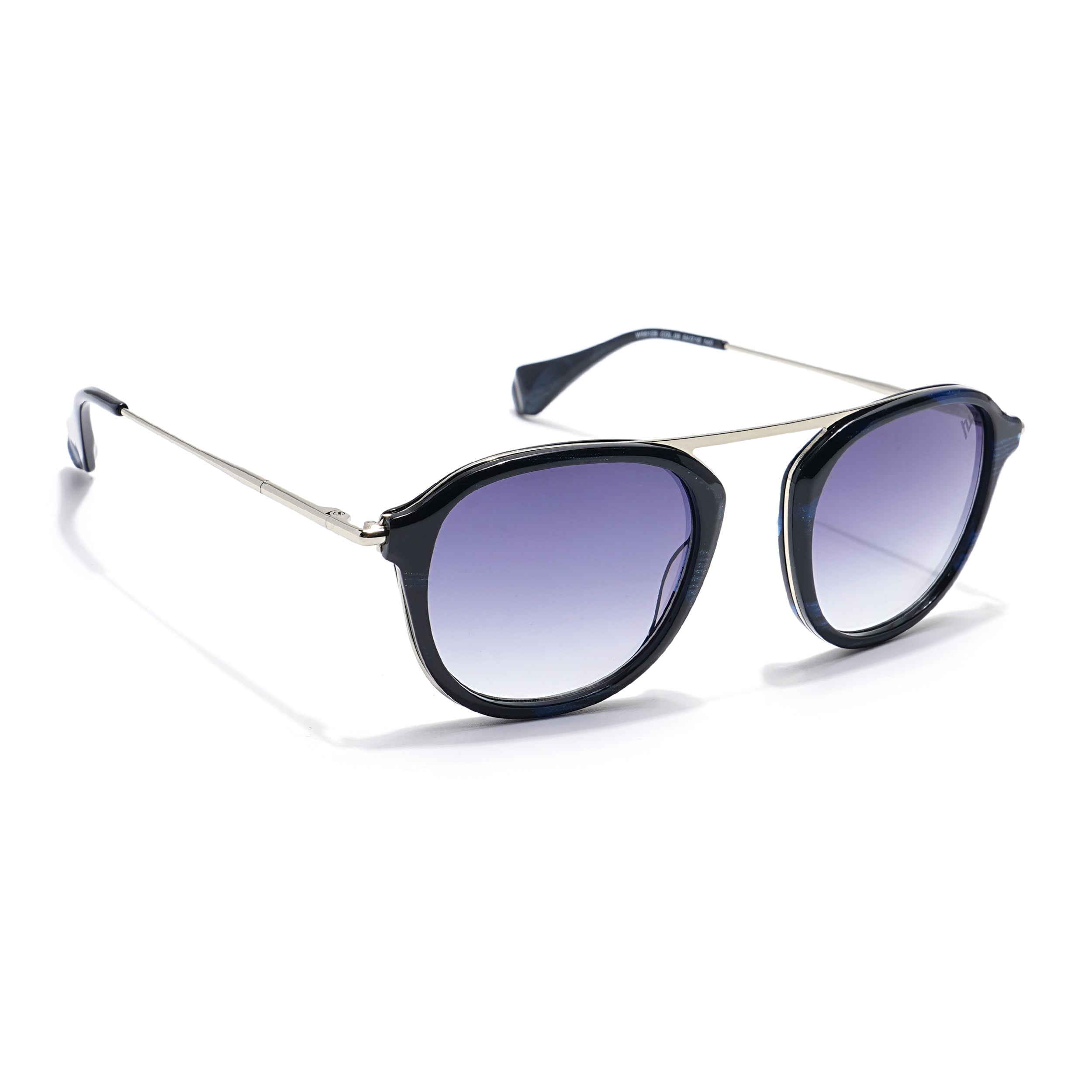 Voyage Select Wayfarer Sunglasses (Grey & Clear Lens | Black & Blue Frame - SLMG6115)