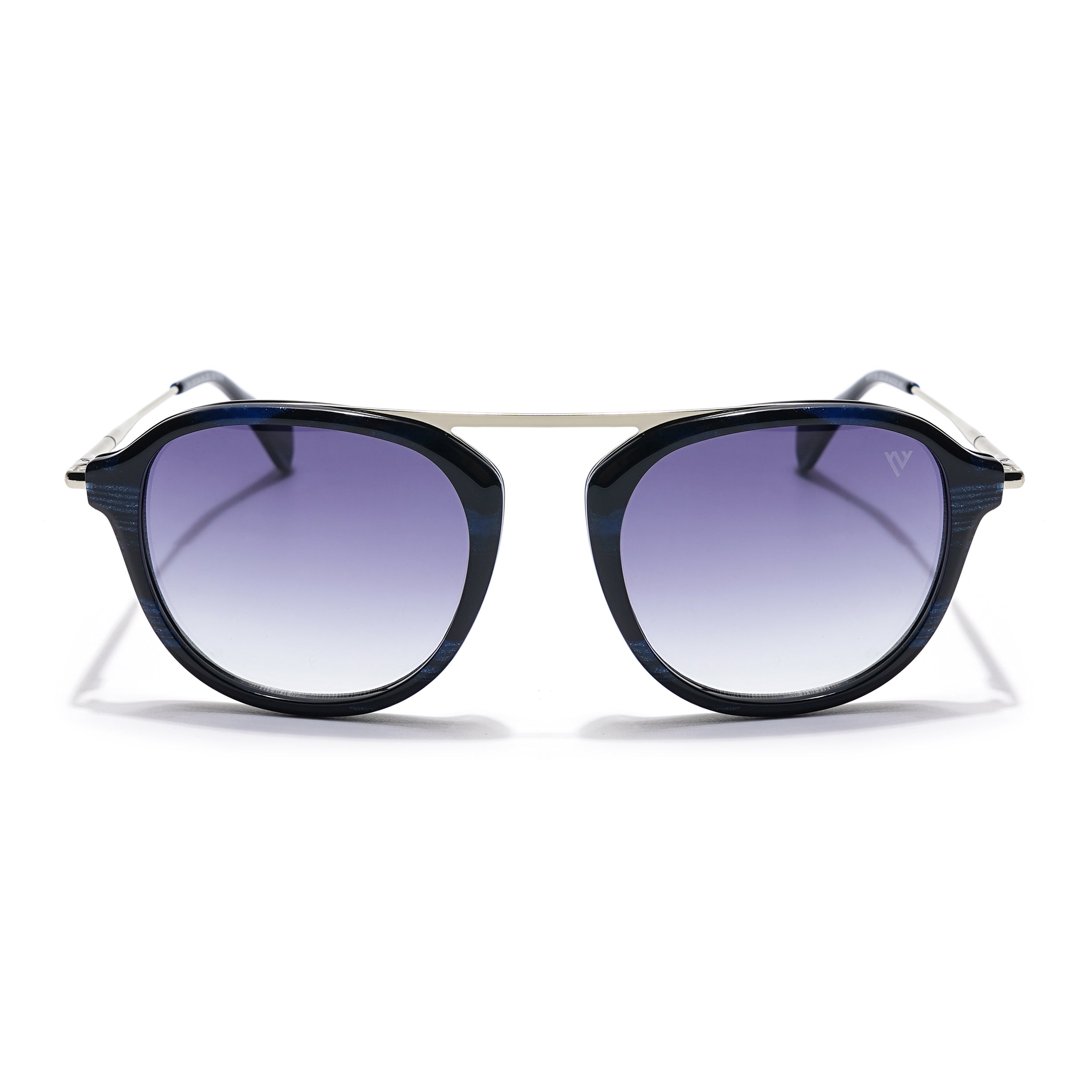 Voyage Select Wayfarer Sunglasses (Grey & Clear Lens | Black & Blue Frame - SLMG6115)