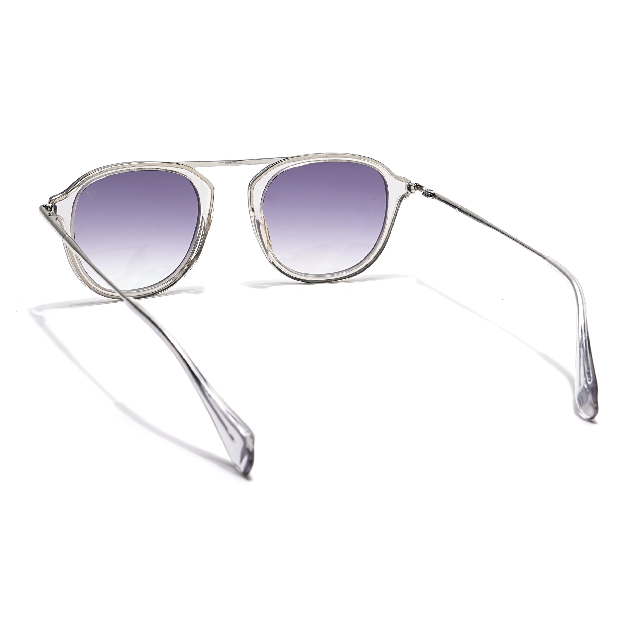 Voyage Select Wayfarer Sunglasses (Grey & Clear Lens | Transparent Grey Frame - SLMG6116)