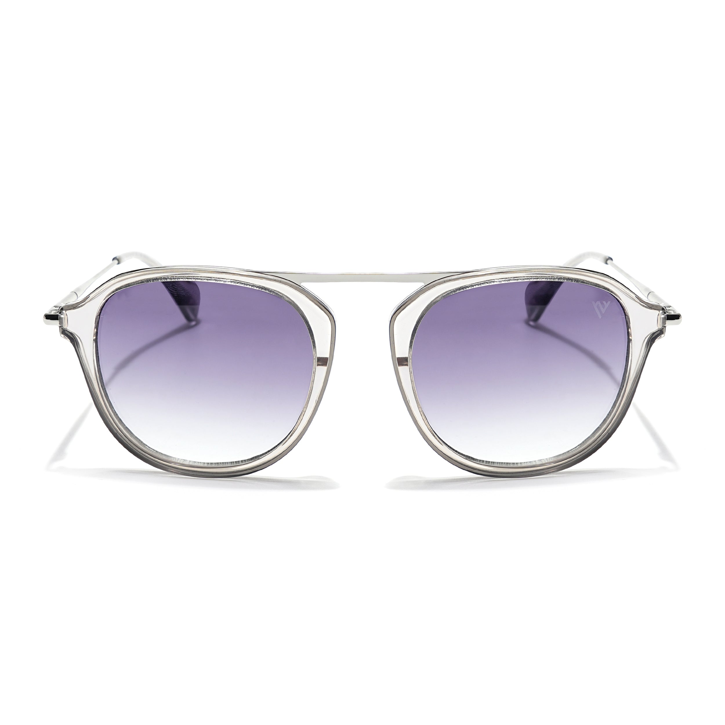 Voyage Select Wayfarer Sunglasses (Grey & Clear Lens | Transparent Grey Frame - SLMG6116)