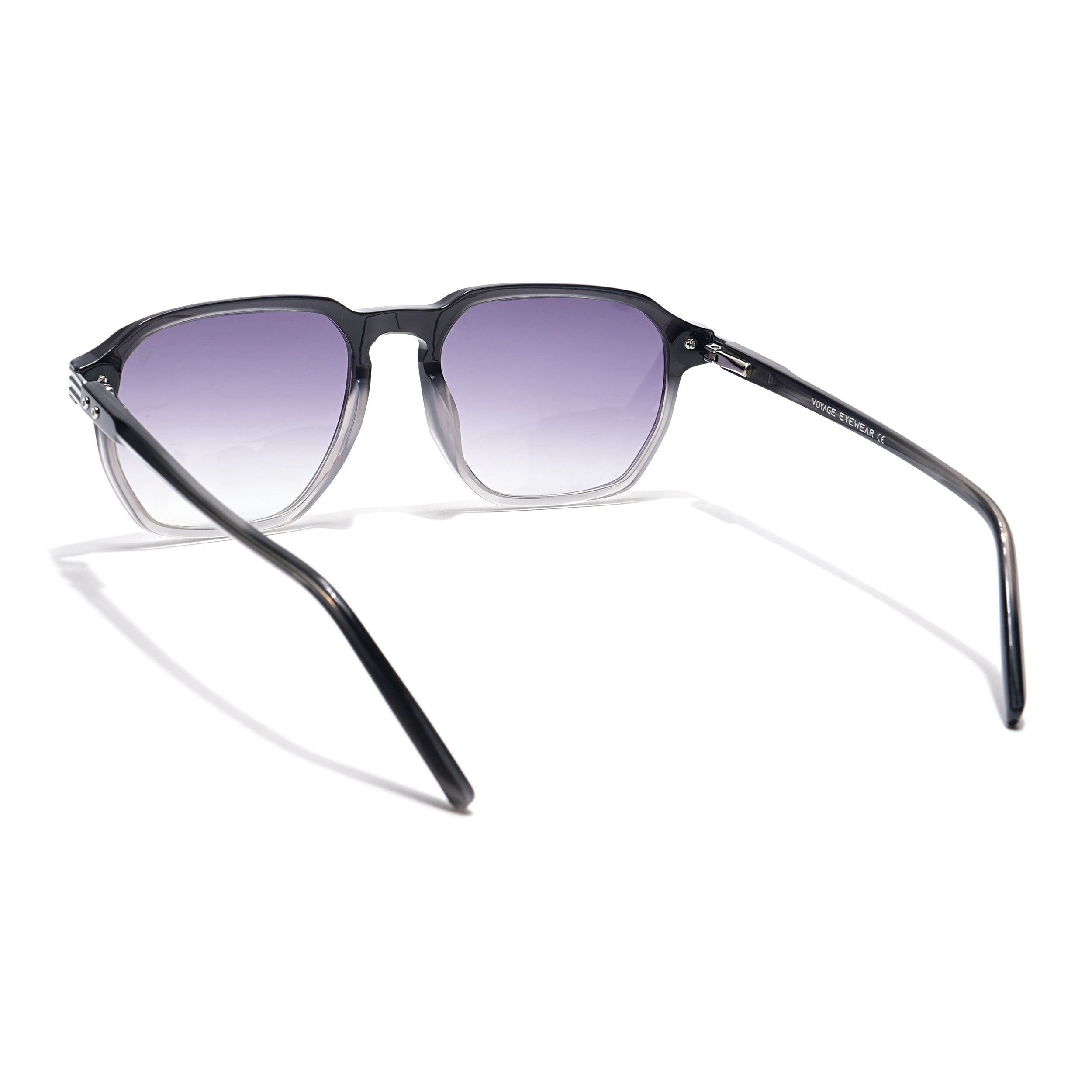 Voyage Select Square Sunglasses (Grey & Clear Lens | Black Frame - SLMG6109)