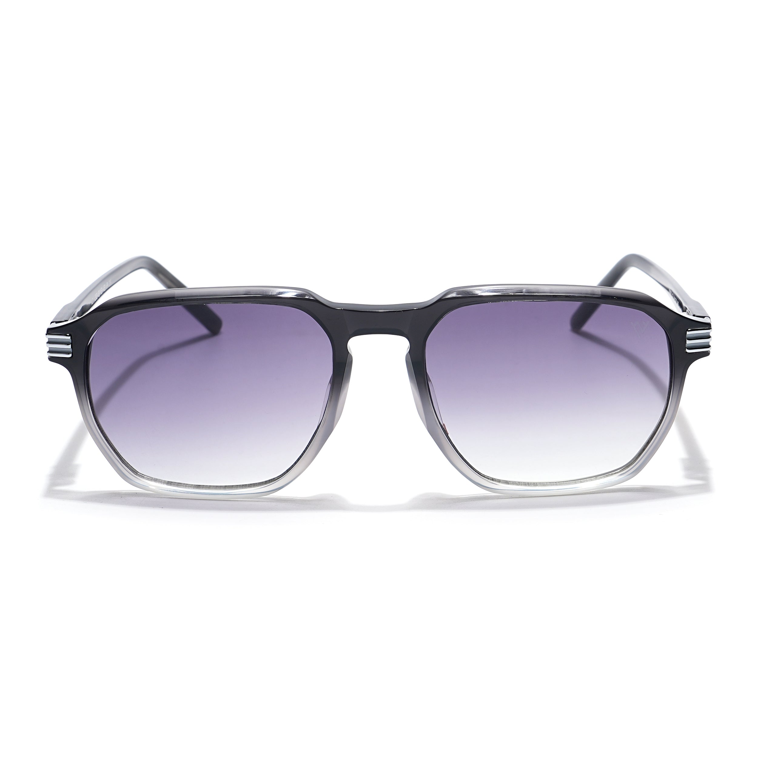 Voyage Select Square Sunglasses (Grey & Clear Lens | Black Frame - SLMG6109)