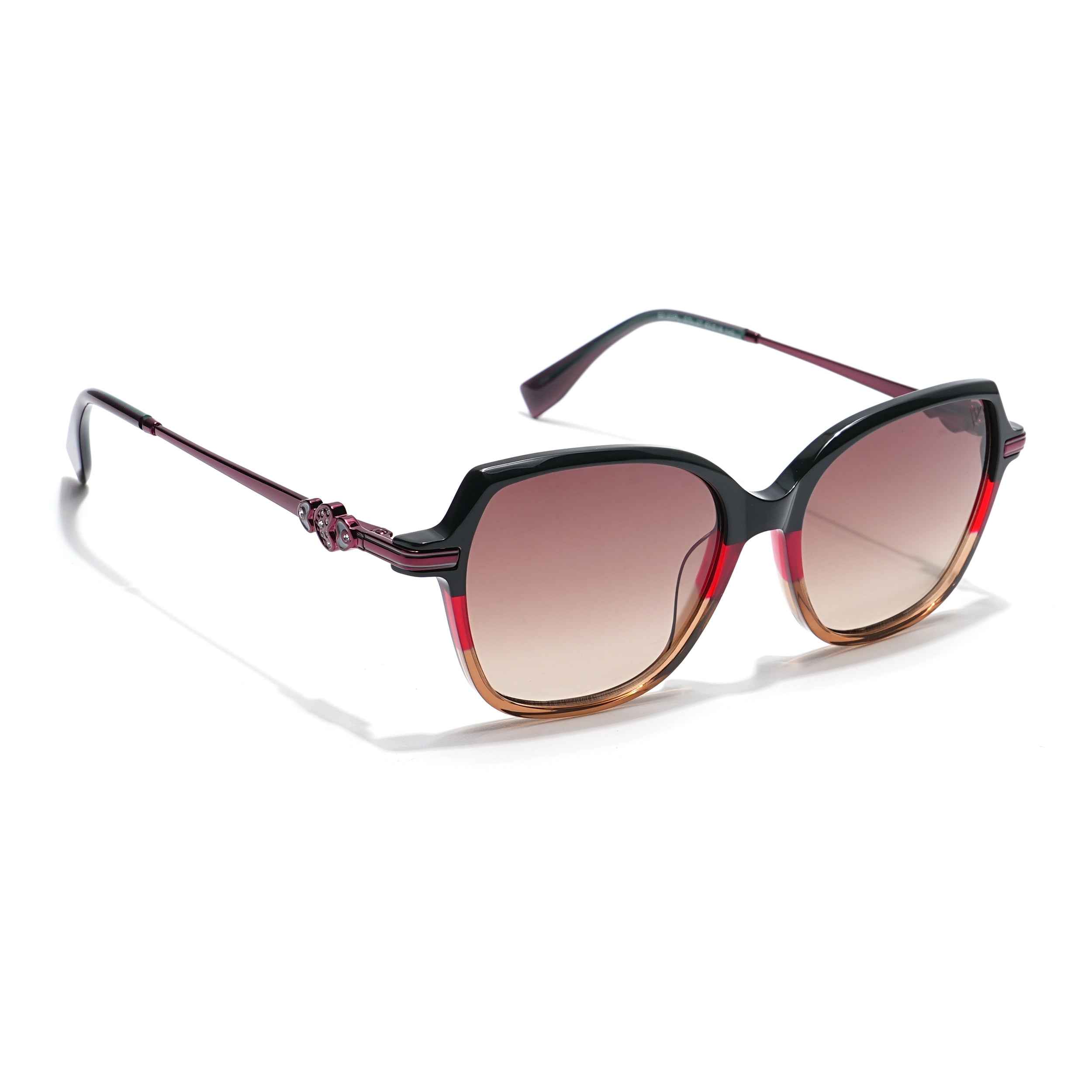 Voyage Select Square Sunglasses (Brown & Clear Lens | Multicolor Frame - SLMG6110)