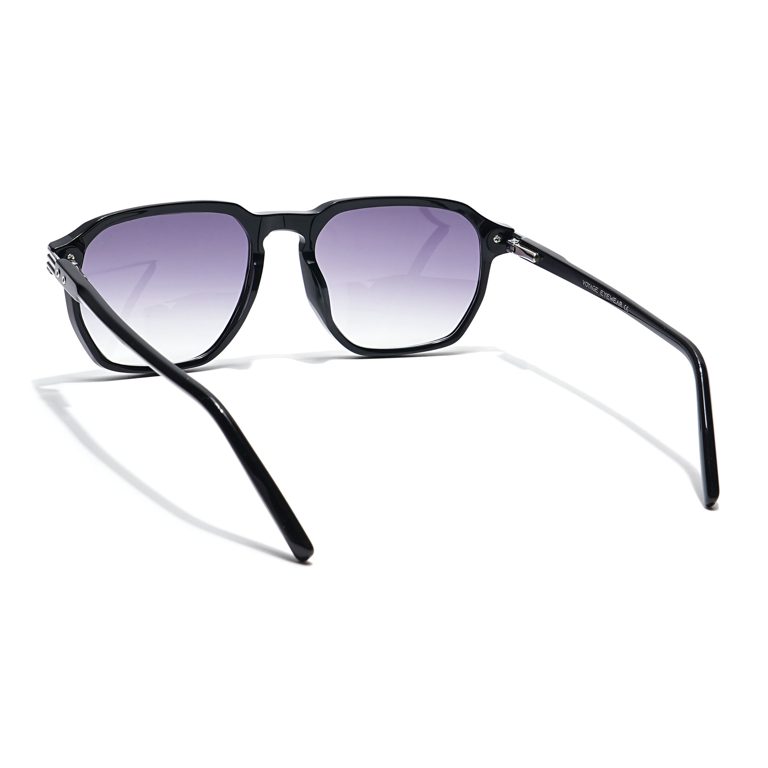 Voyage Select Square Sunglasses (Grey & Clear Lens | Black Frame - SLMG6121)