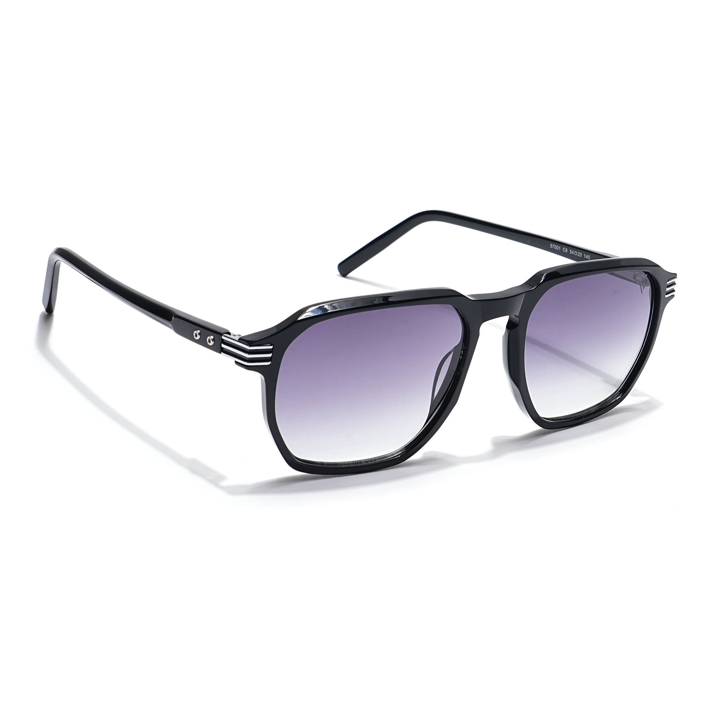 Voyage Select Square Sunglasses (Grey & Clear Lens | Black Frame - SLMG6121)