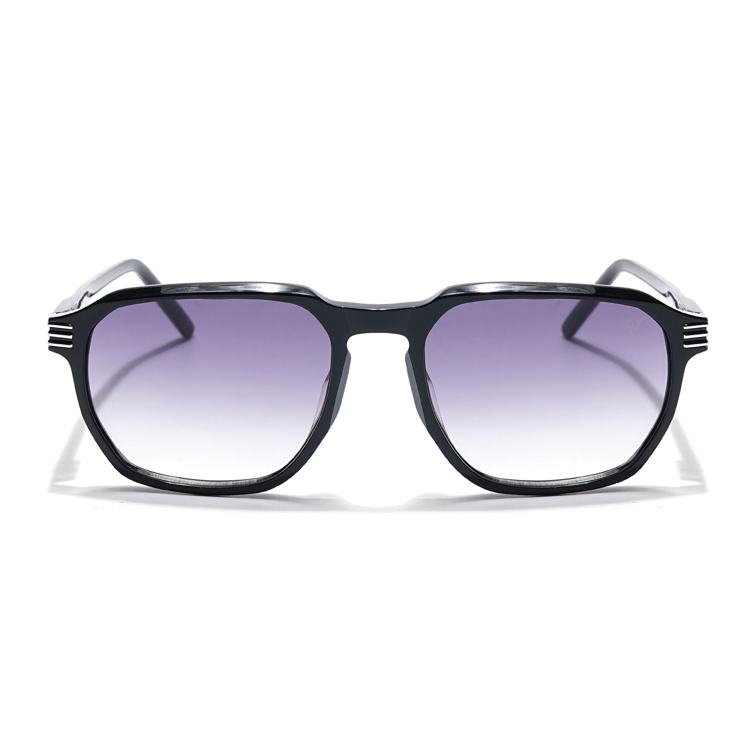 Voyage Select Square Sunglasses (Grey & Clear Lens | Black Frame - SLMG6121)