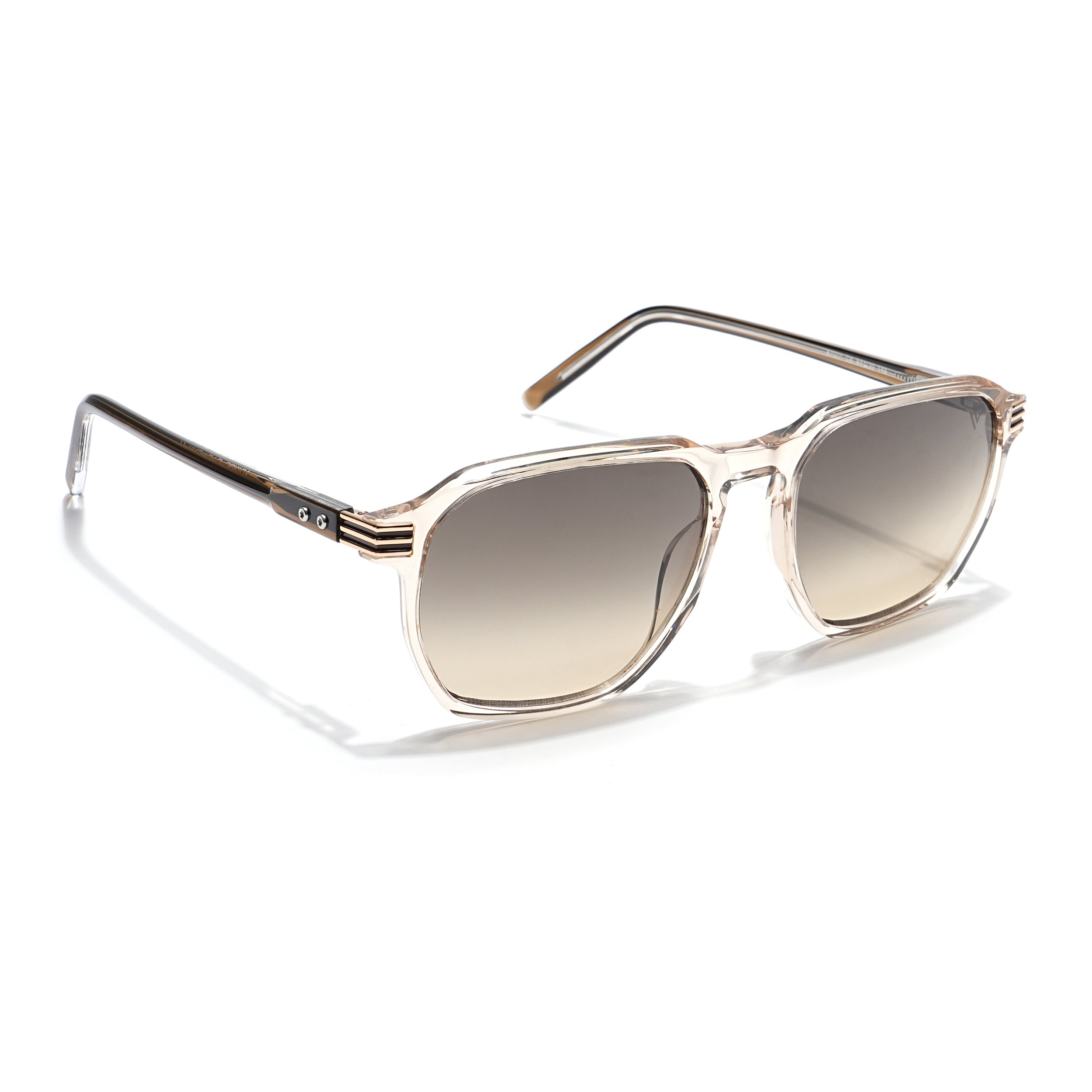 Voyage Select Square Sunglasses (Grey & Light Brown Lens | Transparent Brown Frame - SLMG6122)