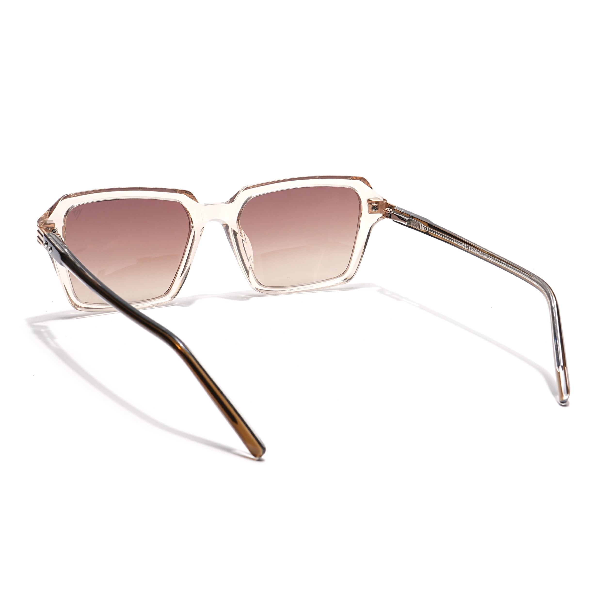 Voyage Select Rectangle Sunglasses (Light Brown Lens | Transparent Brown Frame - SLMG6124)